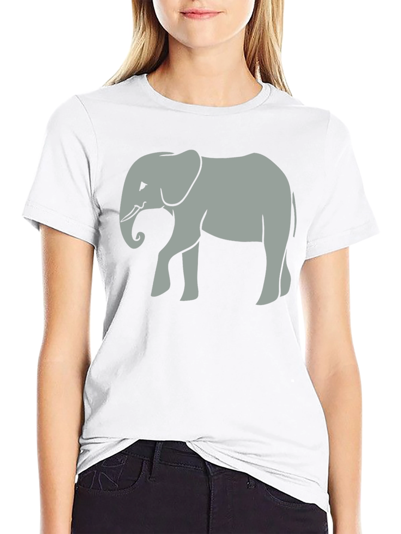 Elephant Graphic Tee - Unisex Black Cotton T-Shirt