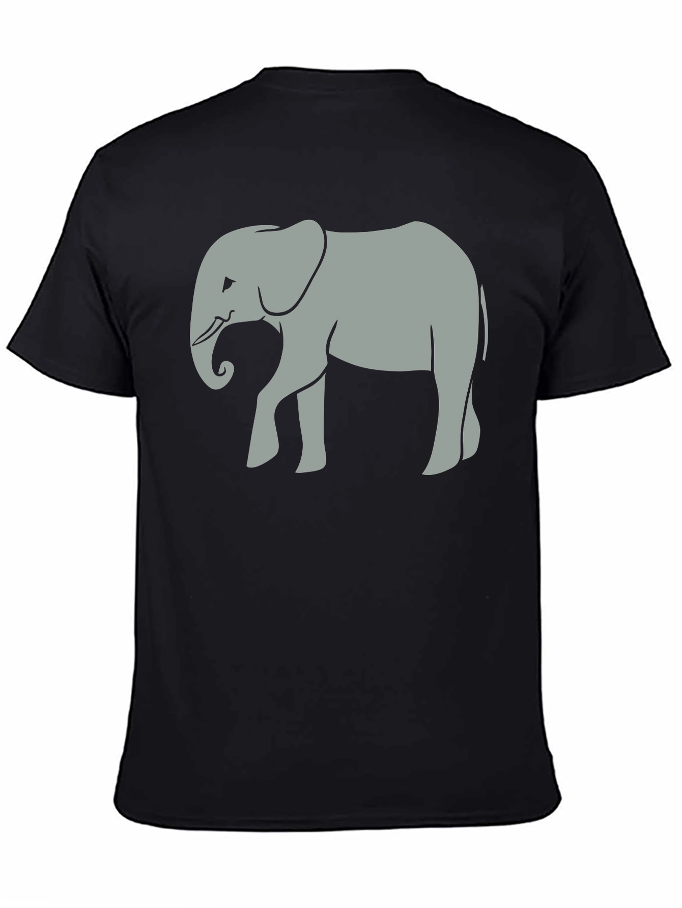 Elephant Graphic Tee - Unisex Black Cotton T-Shirt