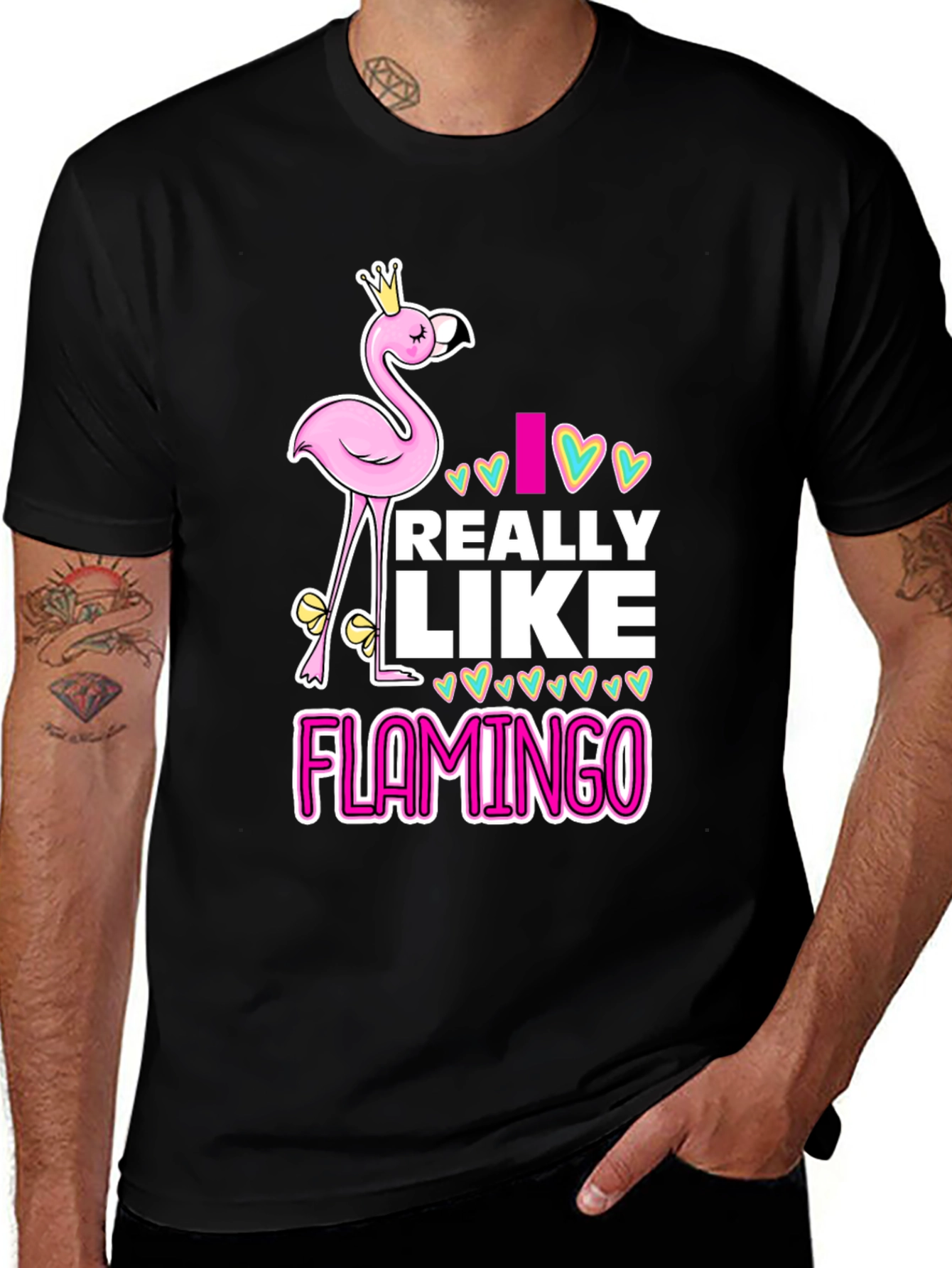 I Really Like Flamingo Graphic T-Shirt