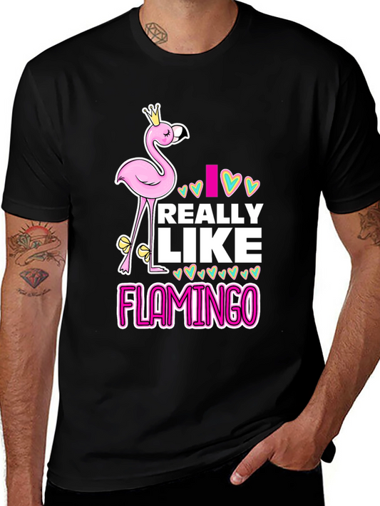I Really Like Flamingo Graphic T-Shirt