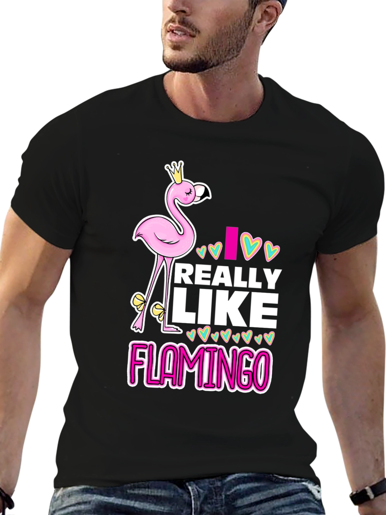 I Really Like Flamingo Graphic T-Shirt