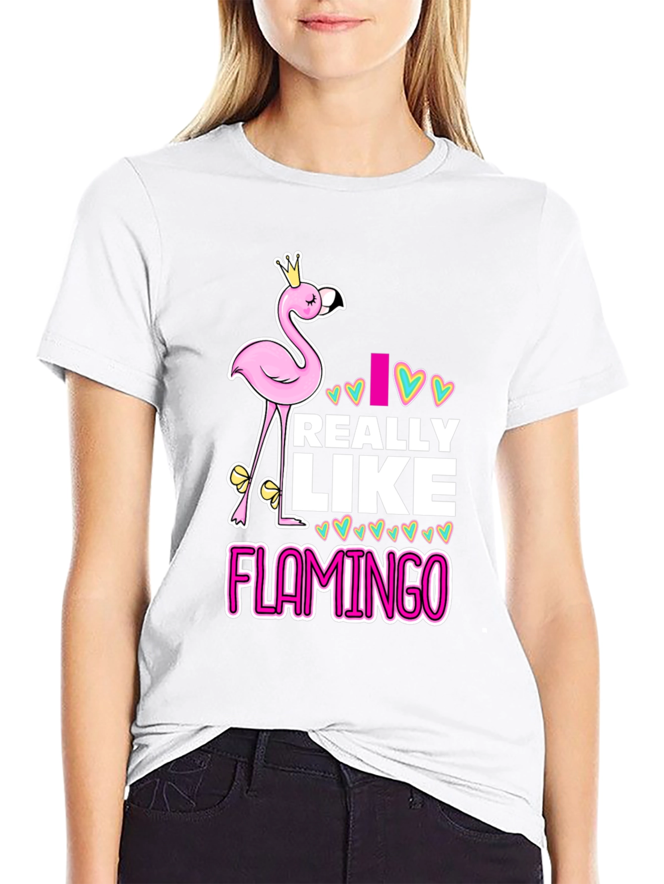 I Really Like Flamingo Graphic T-Shirt