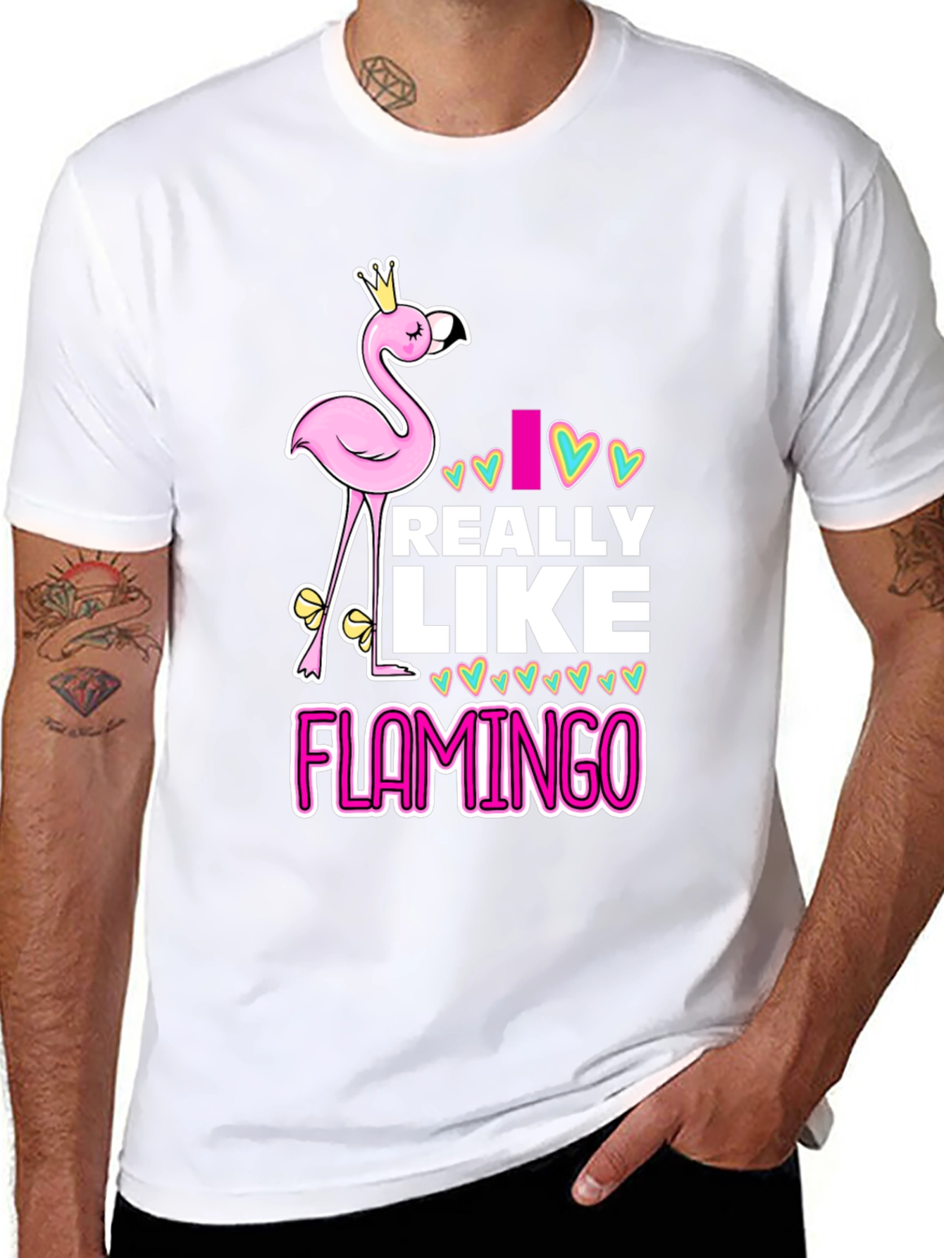 I Really Like Flamingo Graphic T-Shirt
