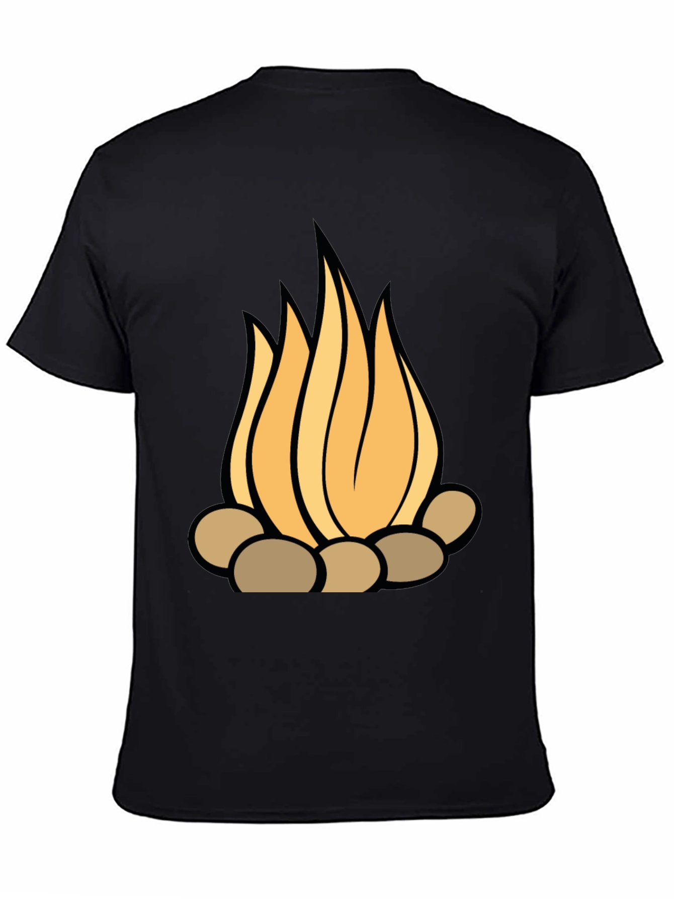 Campfire Graphic Tee - Stylish Black T-Shirt