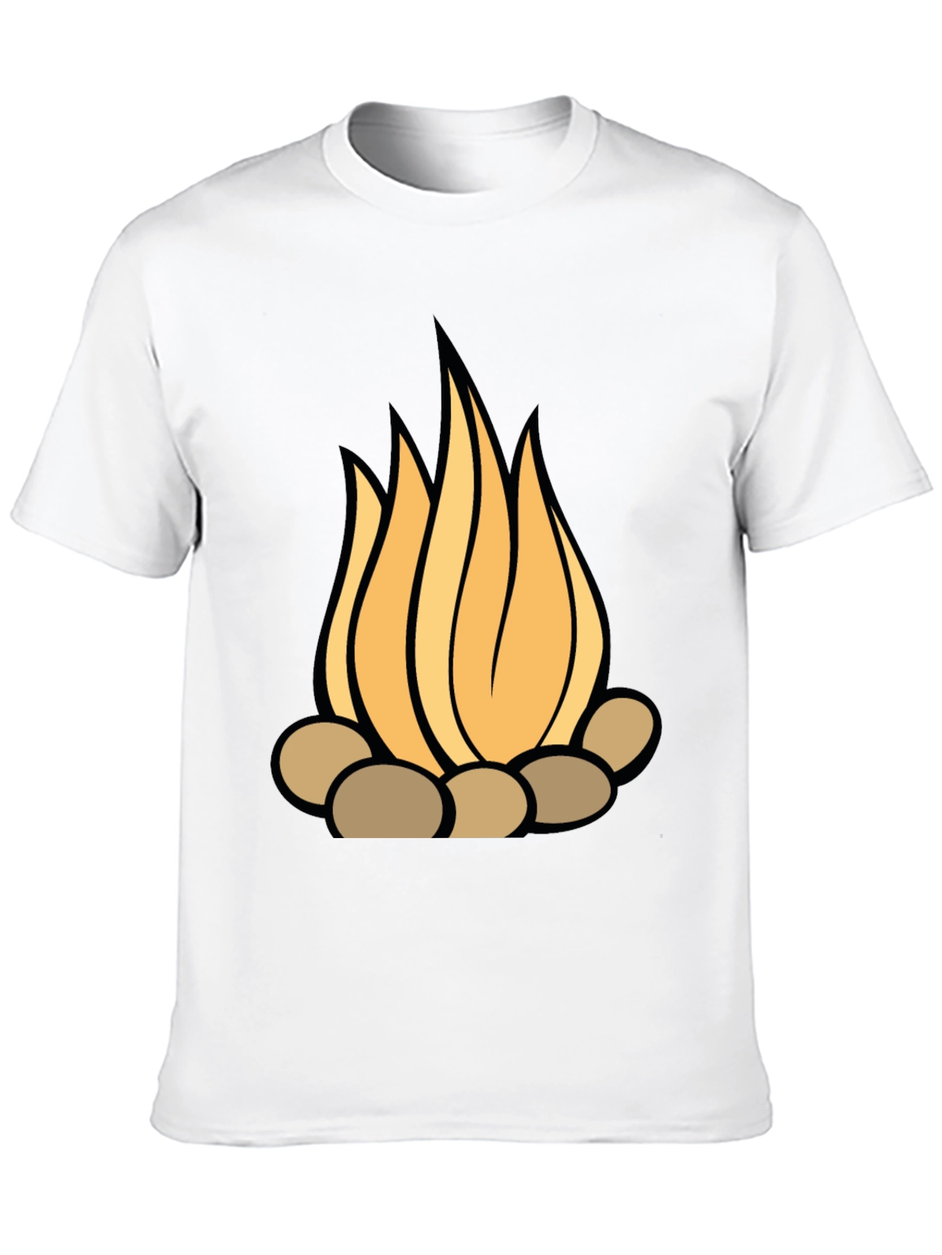 Campfire Graphic Tee - Stylish Black T-Shirt