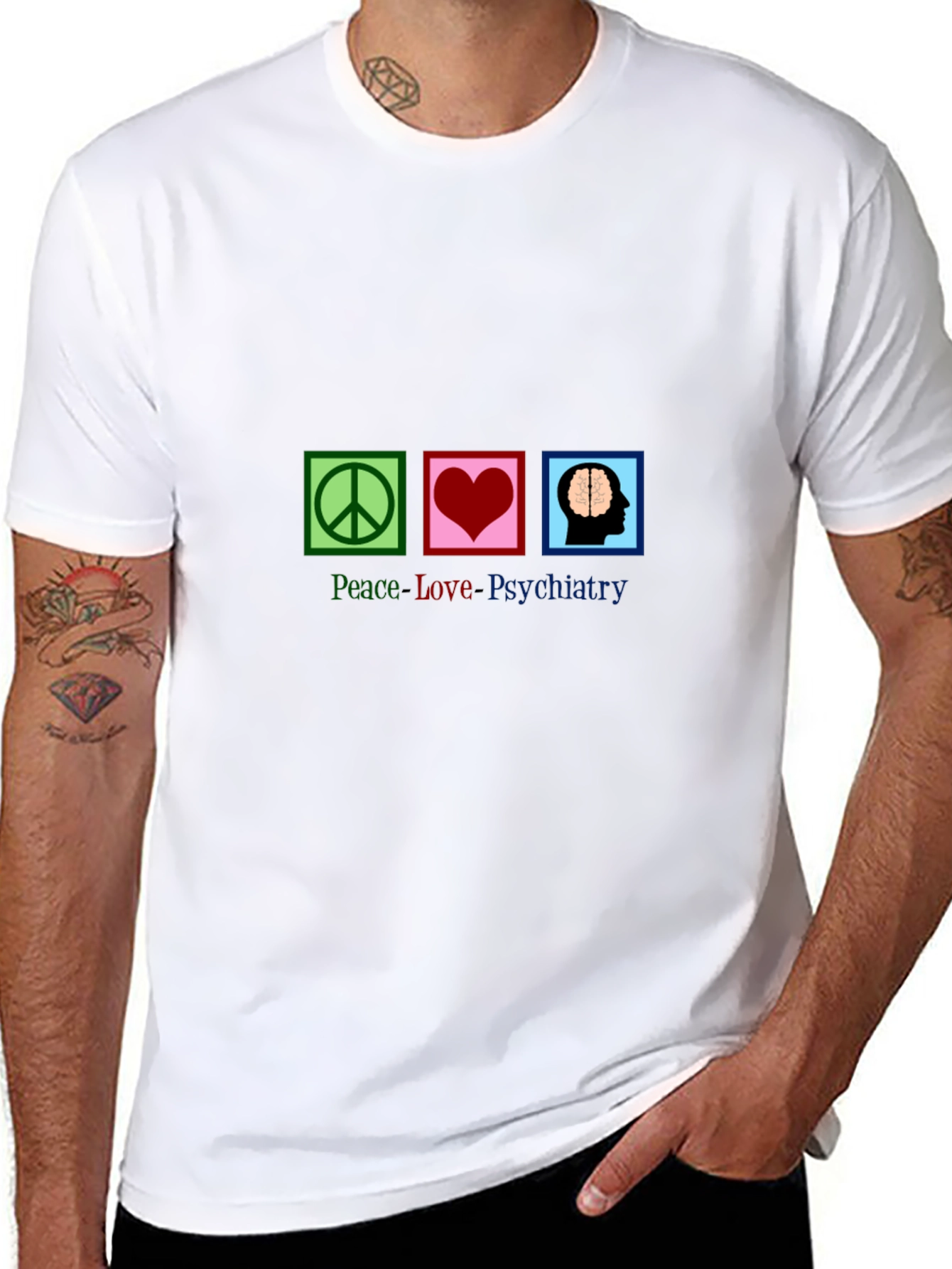 Peace Love Psychiatry Graphic T-Shirt