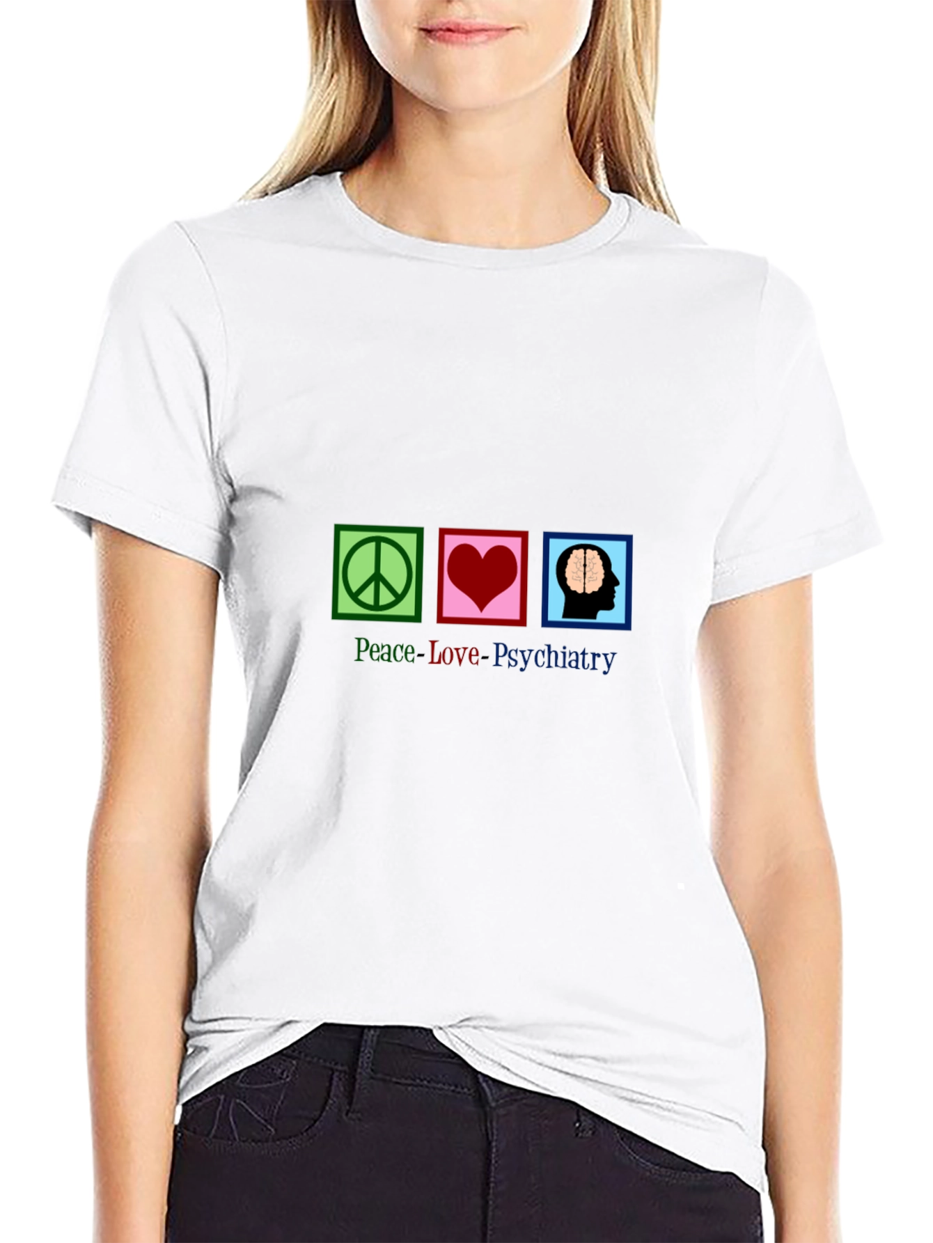 Peace Love Psychiatry Graphic T-Shirt