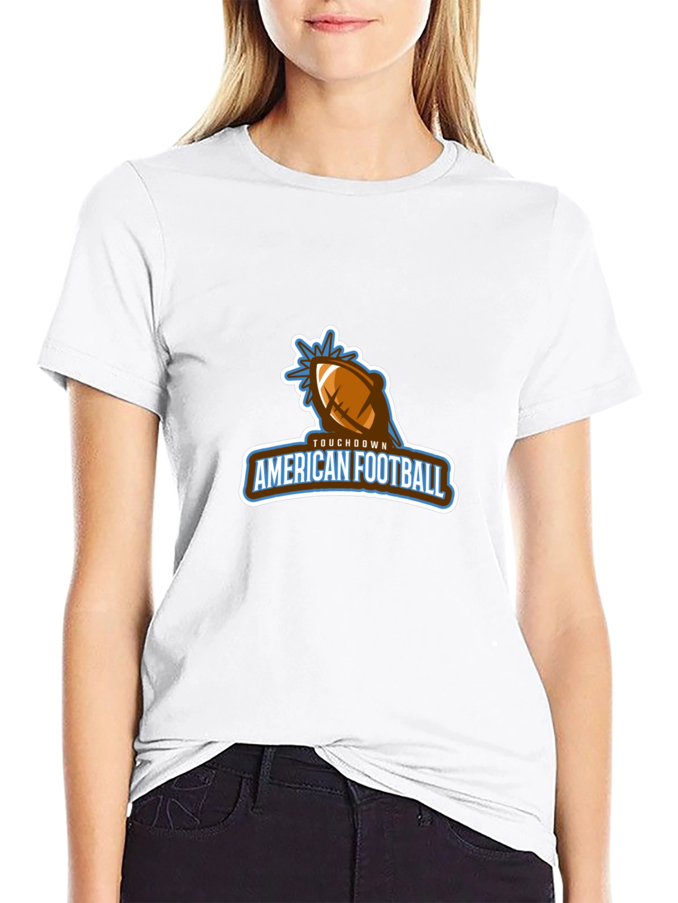 American Football Touchdown Graphic T-Shirt