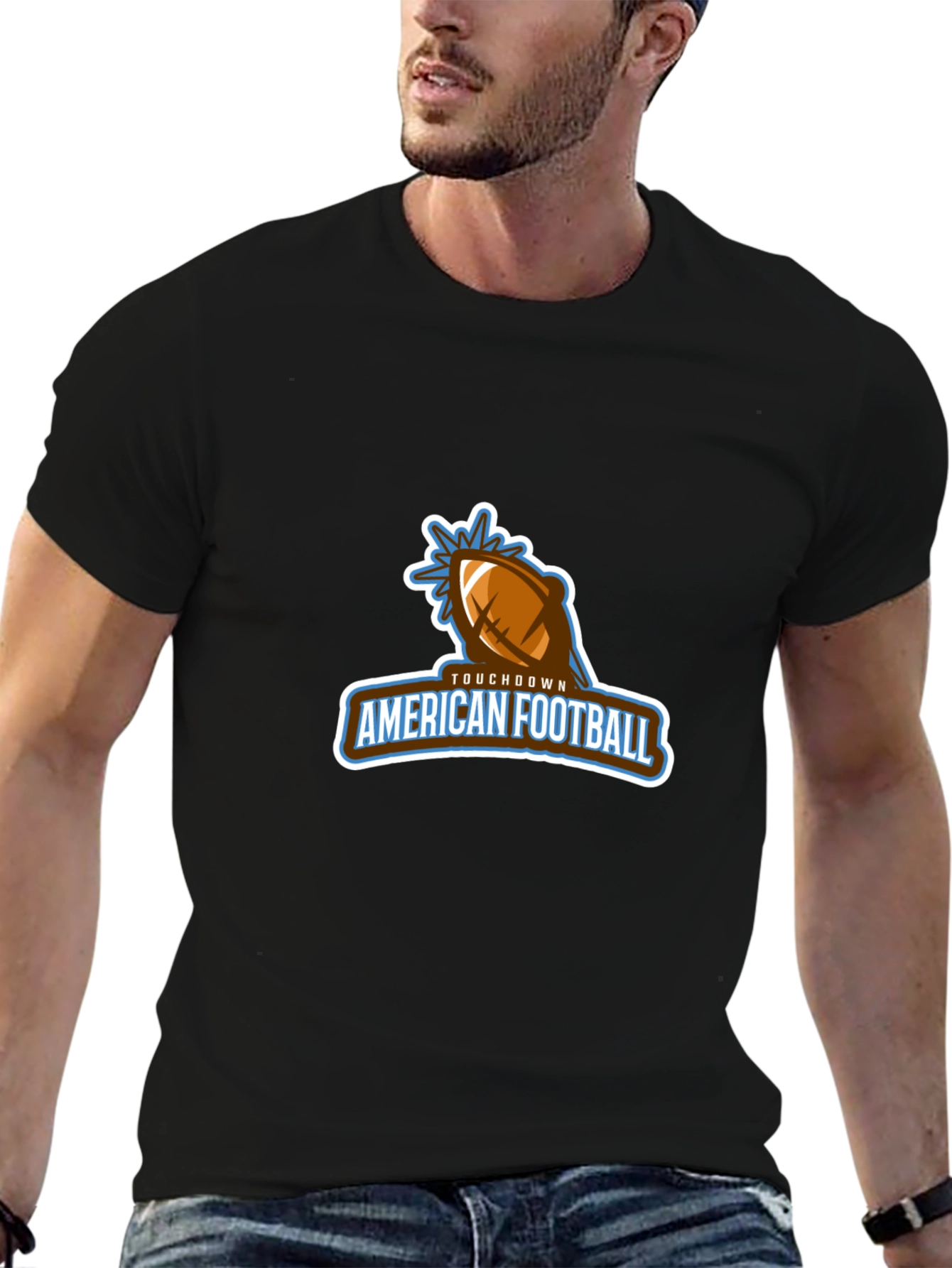 American Football Touchdown Graphic T-Shirt
