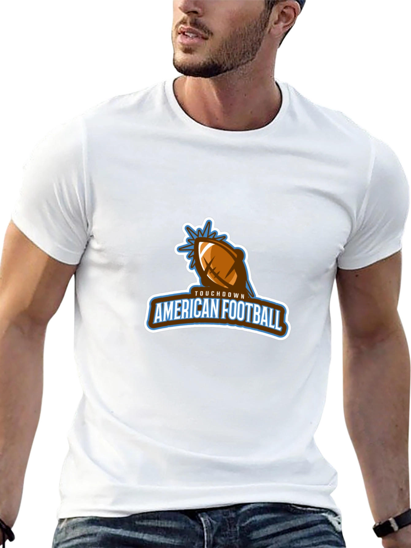 American Football Touchdown Graphic T-Shirt