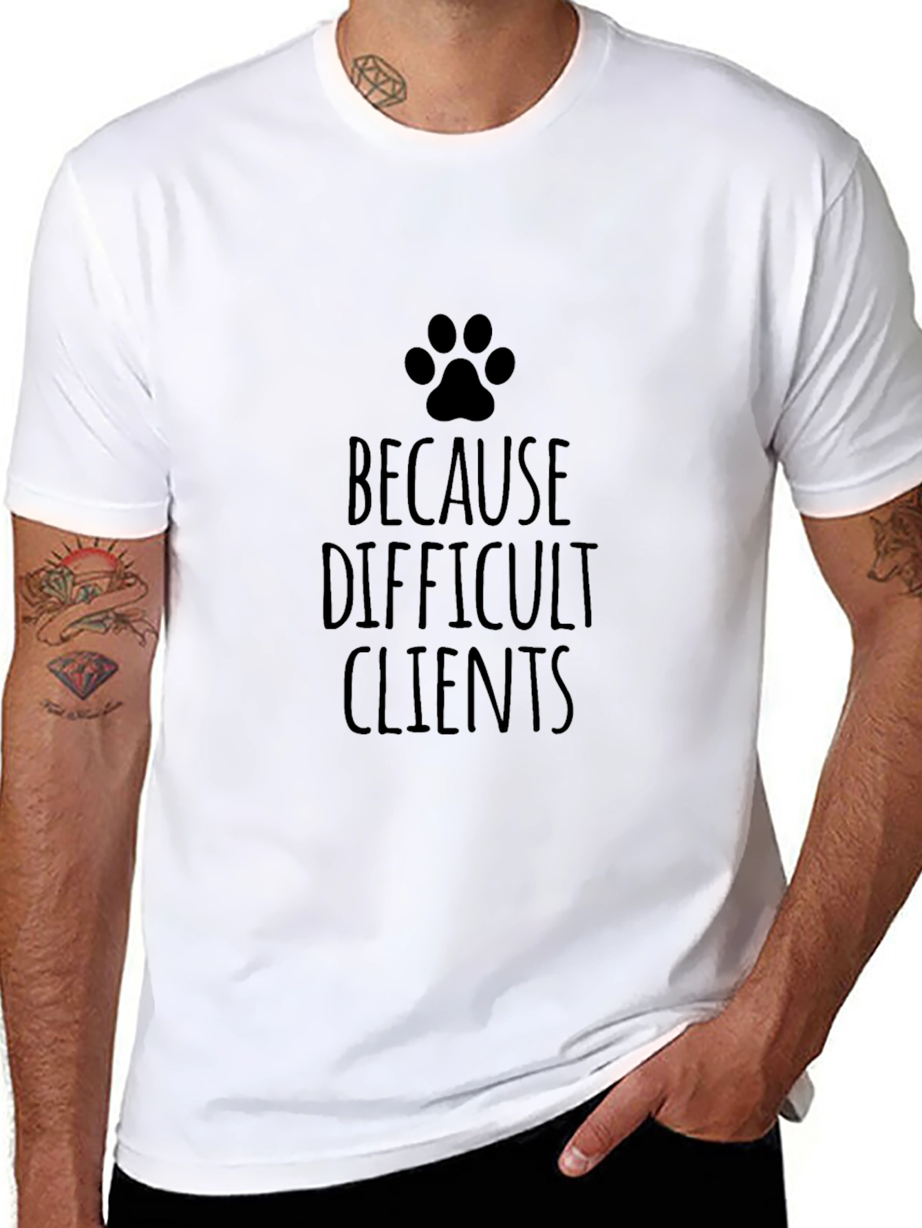 Difficult Clients Paw Print T-Shirt