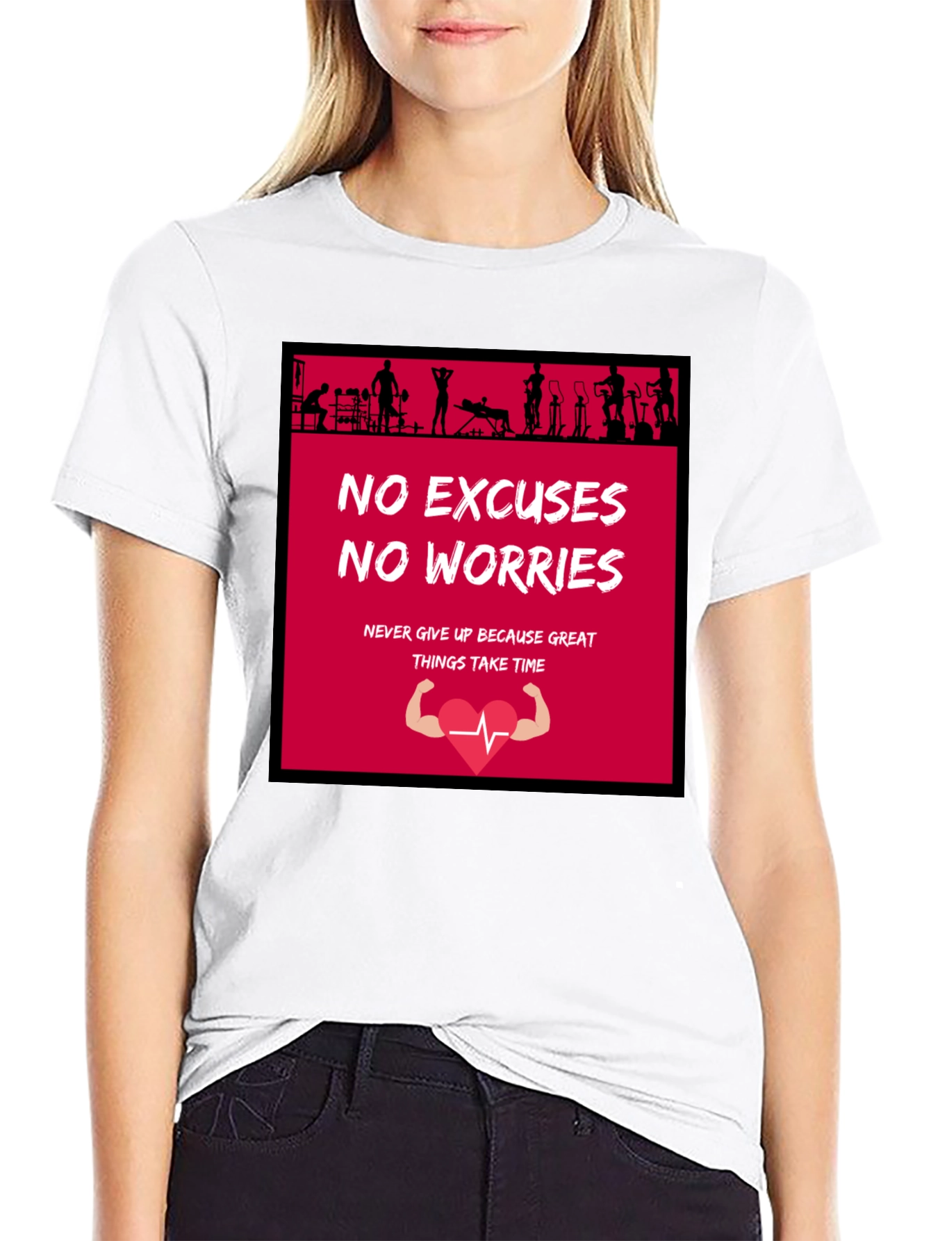 Motivational Gym T-Shirt - No Excuses