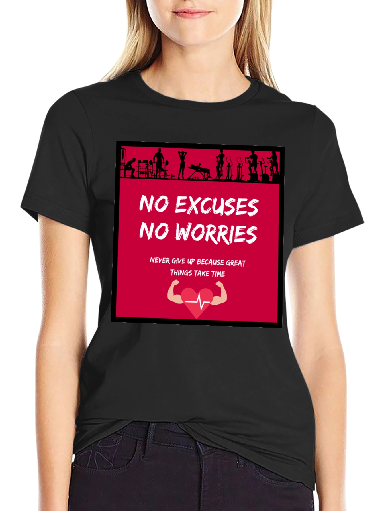 Motivational Gym T-Shirt - No Excuses