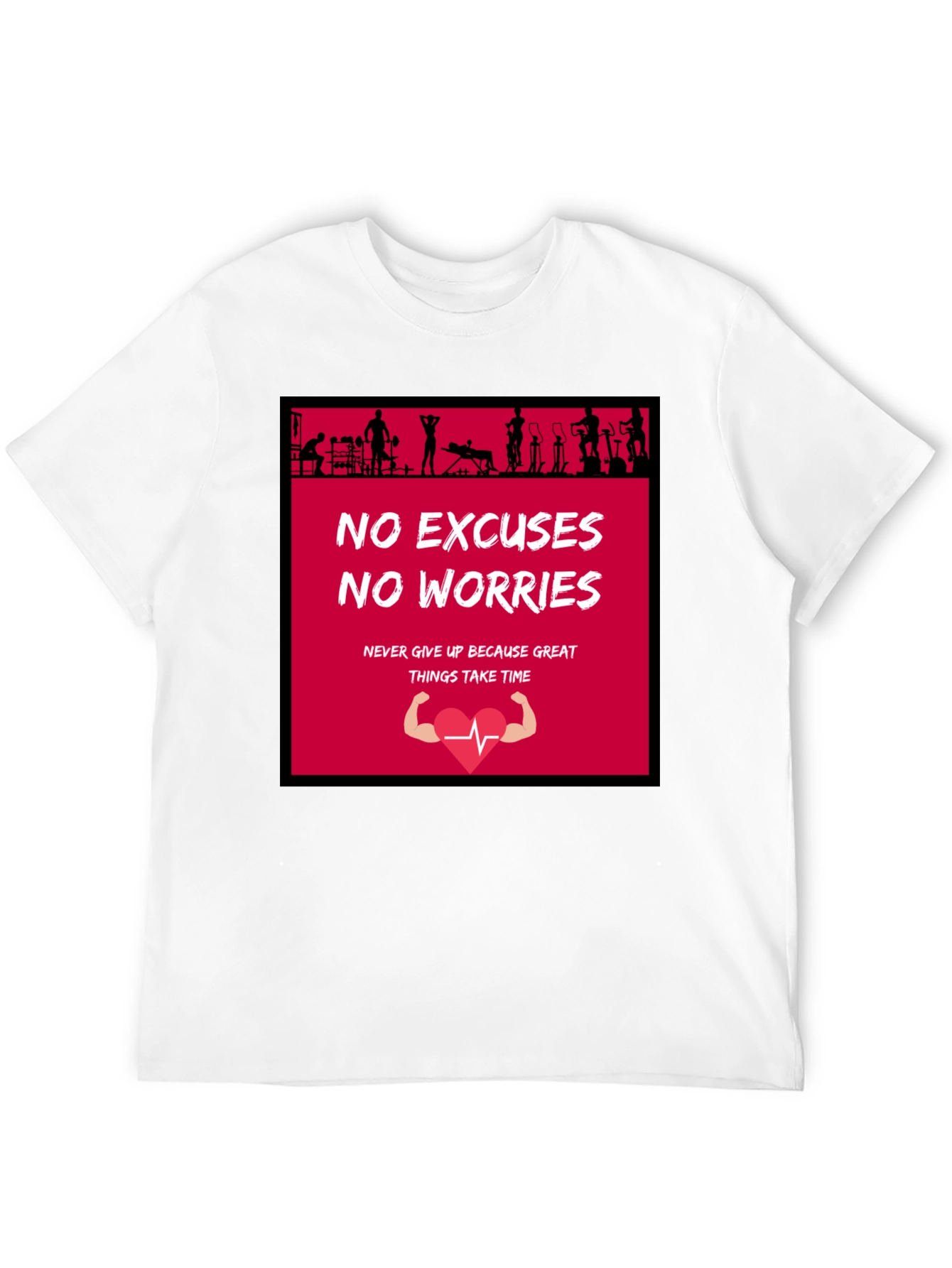 Motivational Gym T-Shirt - No Excuses