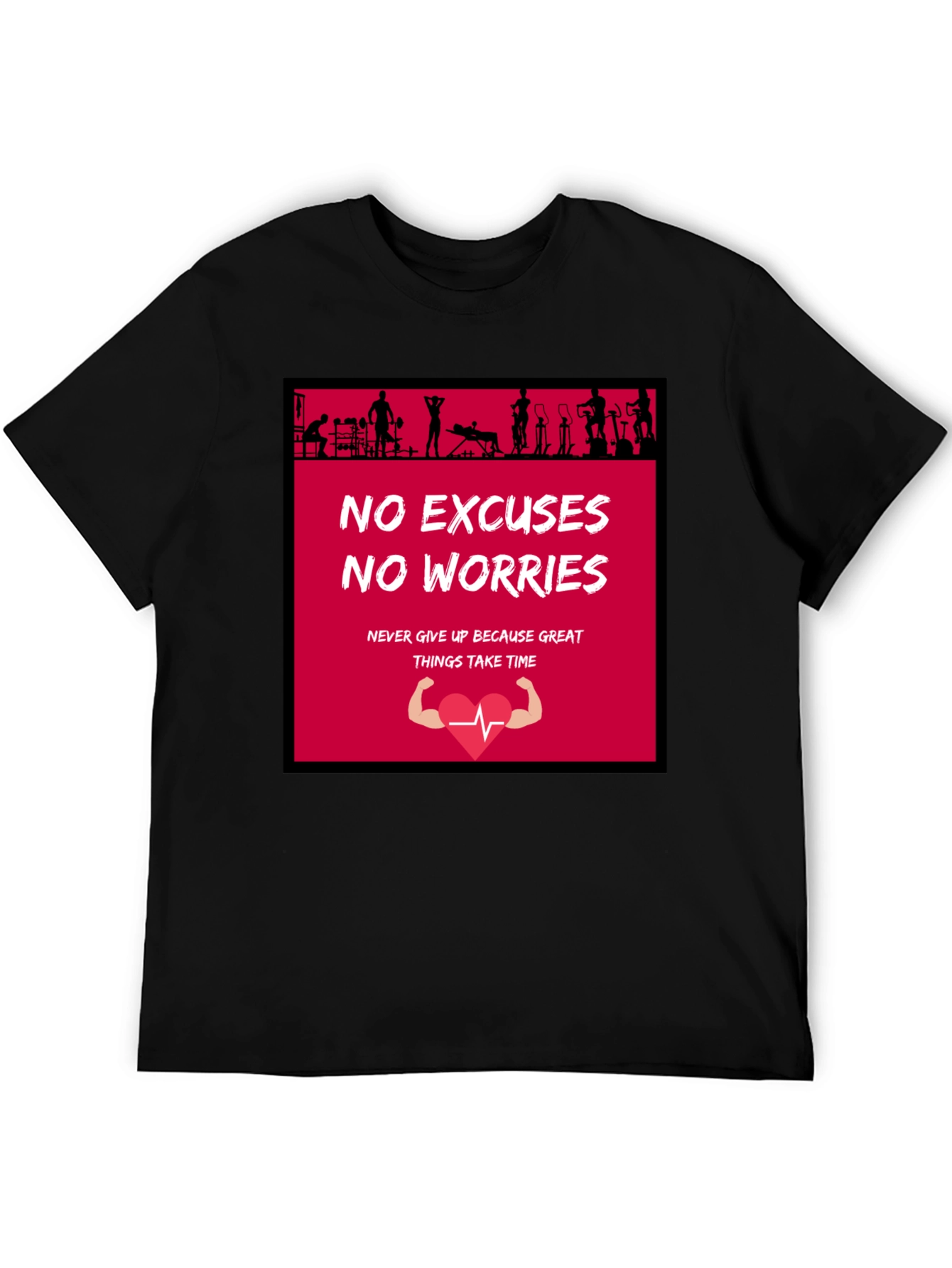 Motivational Gym T-Shirt - No Excuses