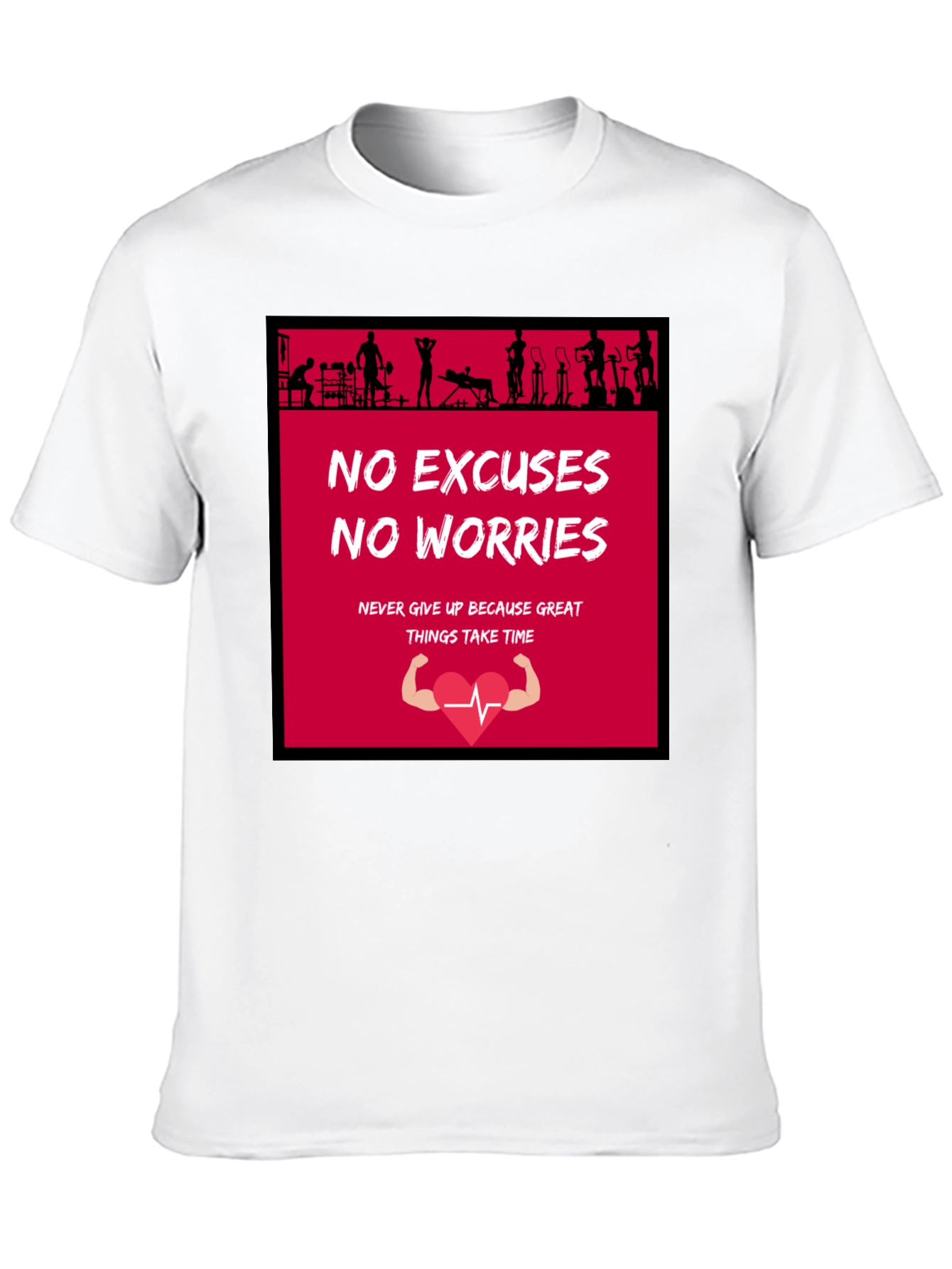Motivational Gym T-Shirt - No Excuses