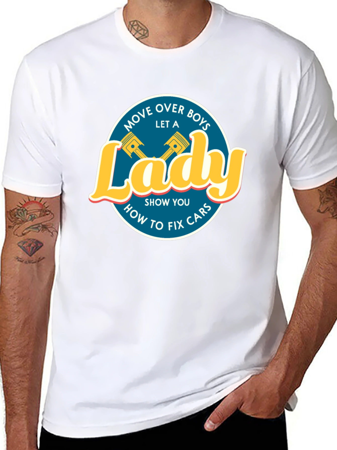 Move Over Boys Let a Lady Fix Cars T-Shirt