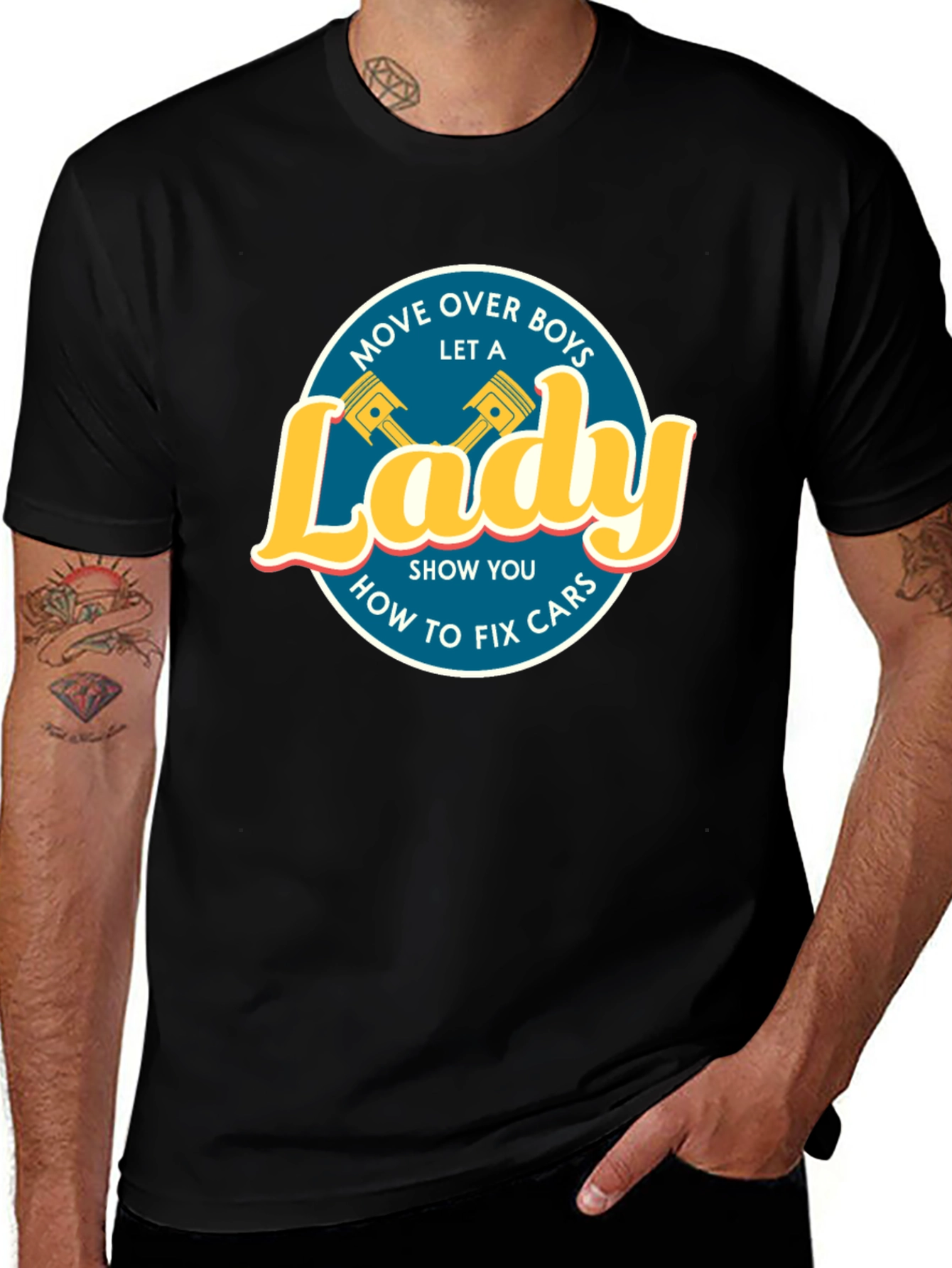 Move Over Boys Let a Lady Fix Cars T-Shirt