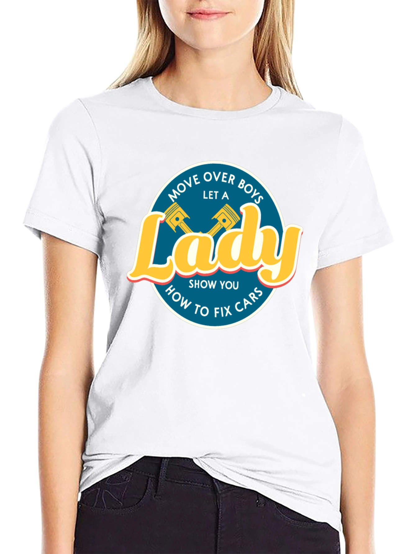 Move Over Boys Let a Lady Fix Cars T-Shirt