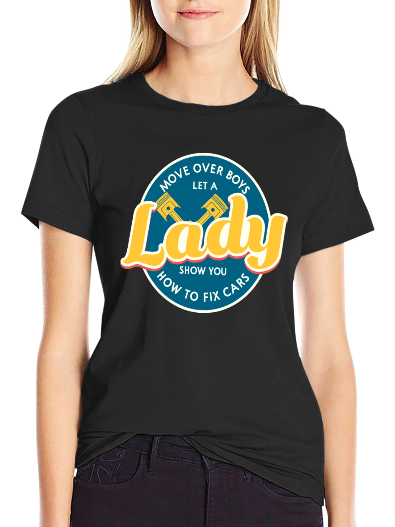 Move Over Boys Let a Lady Fix Cars T-Shirt