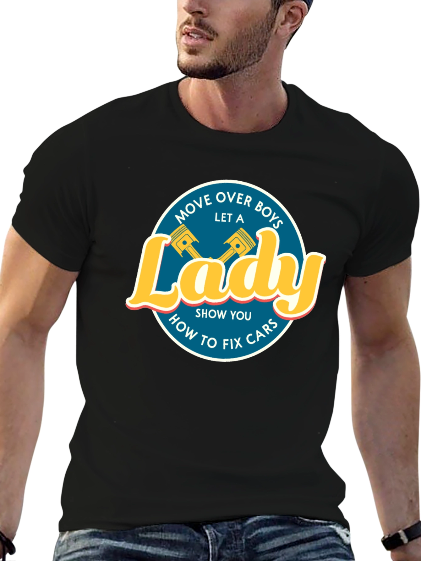 Move Over Boys Let a Lady Fix Cars T-Shirt