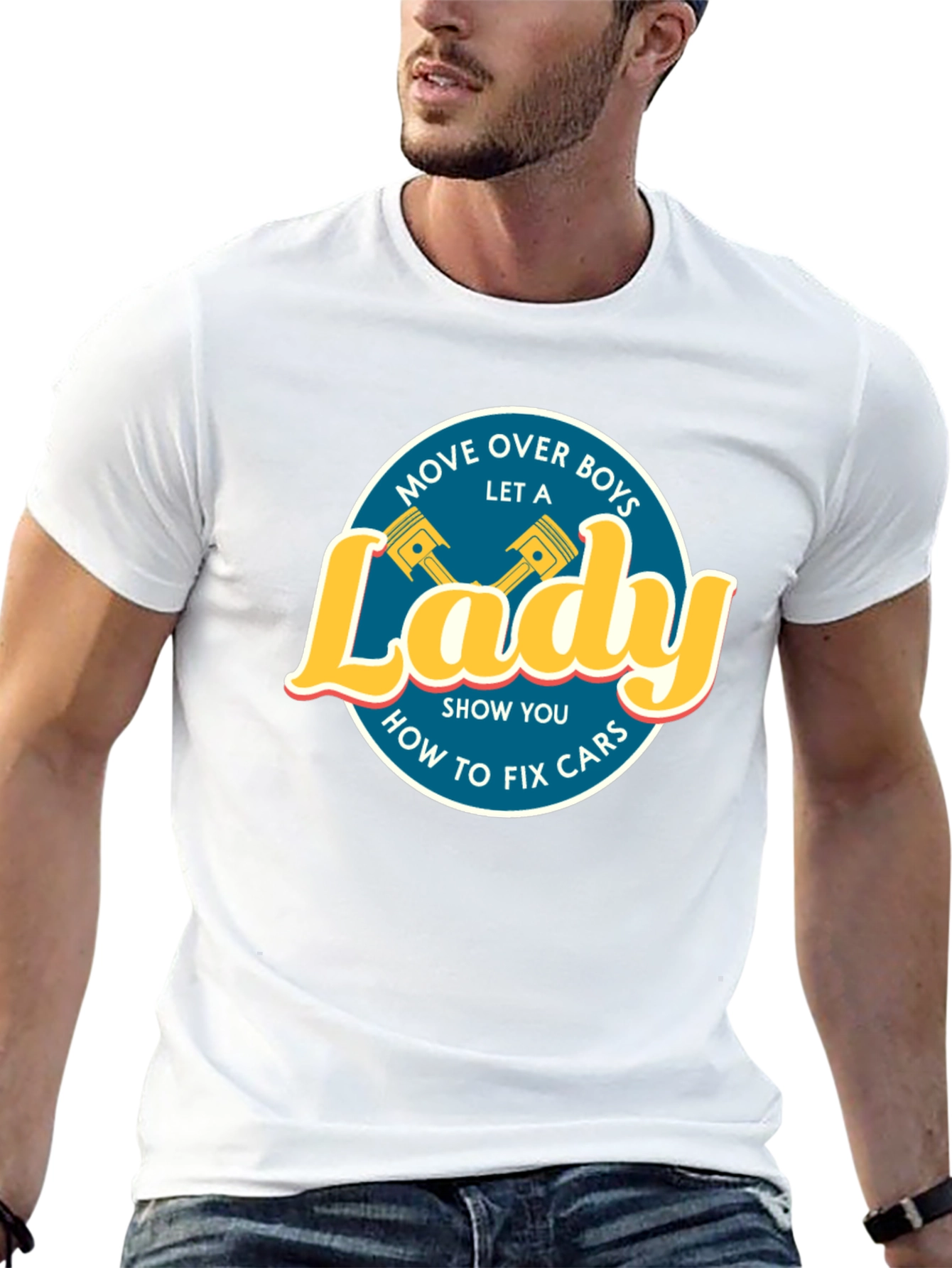 Move Over Boys Let a Lady Fix Cars T-Shirt
