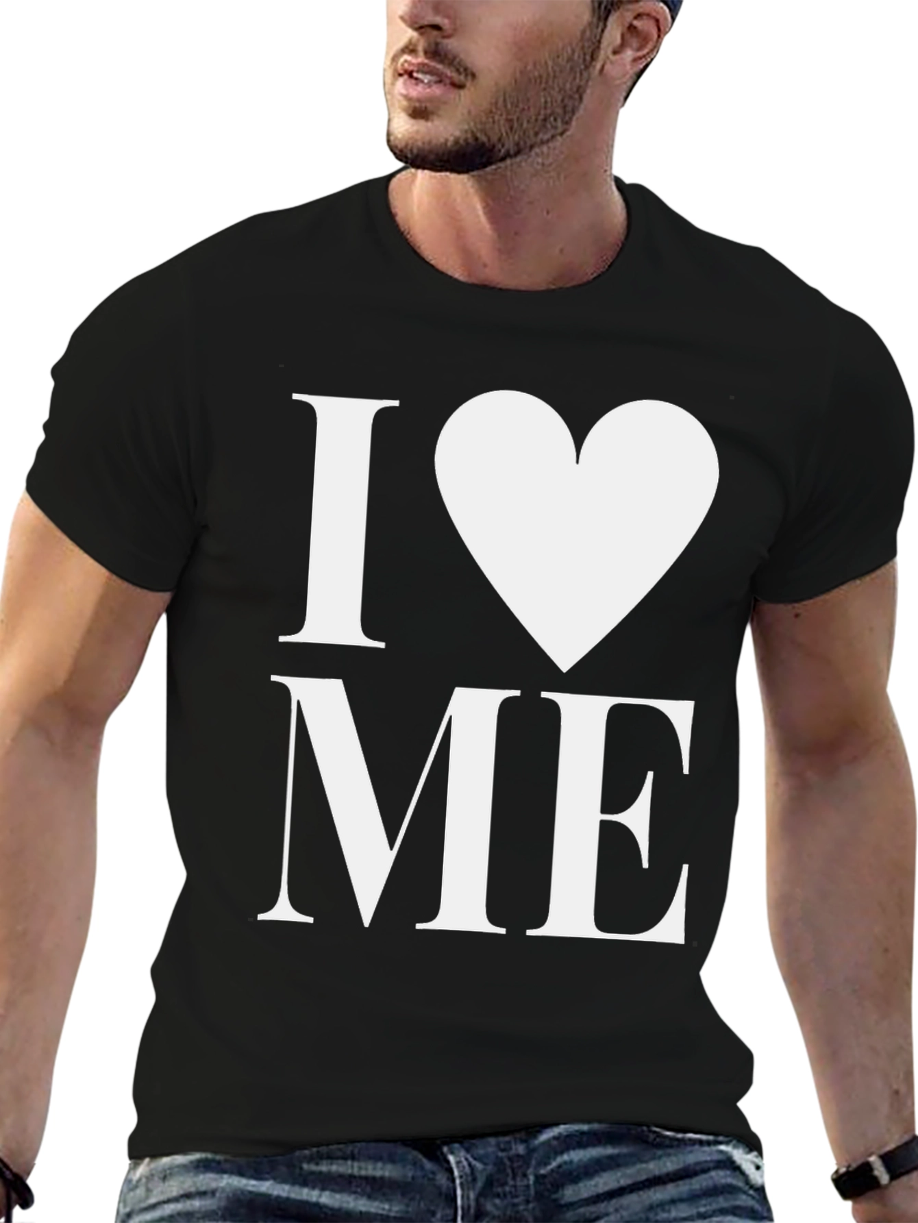 I Heart Me Black T-Shirt - Bold Graphic Tee