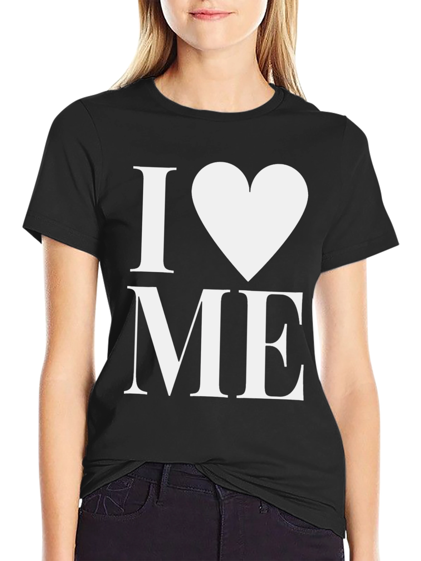 I Heart Me Black T-Shirt - Bold Graphic Tee