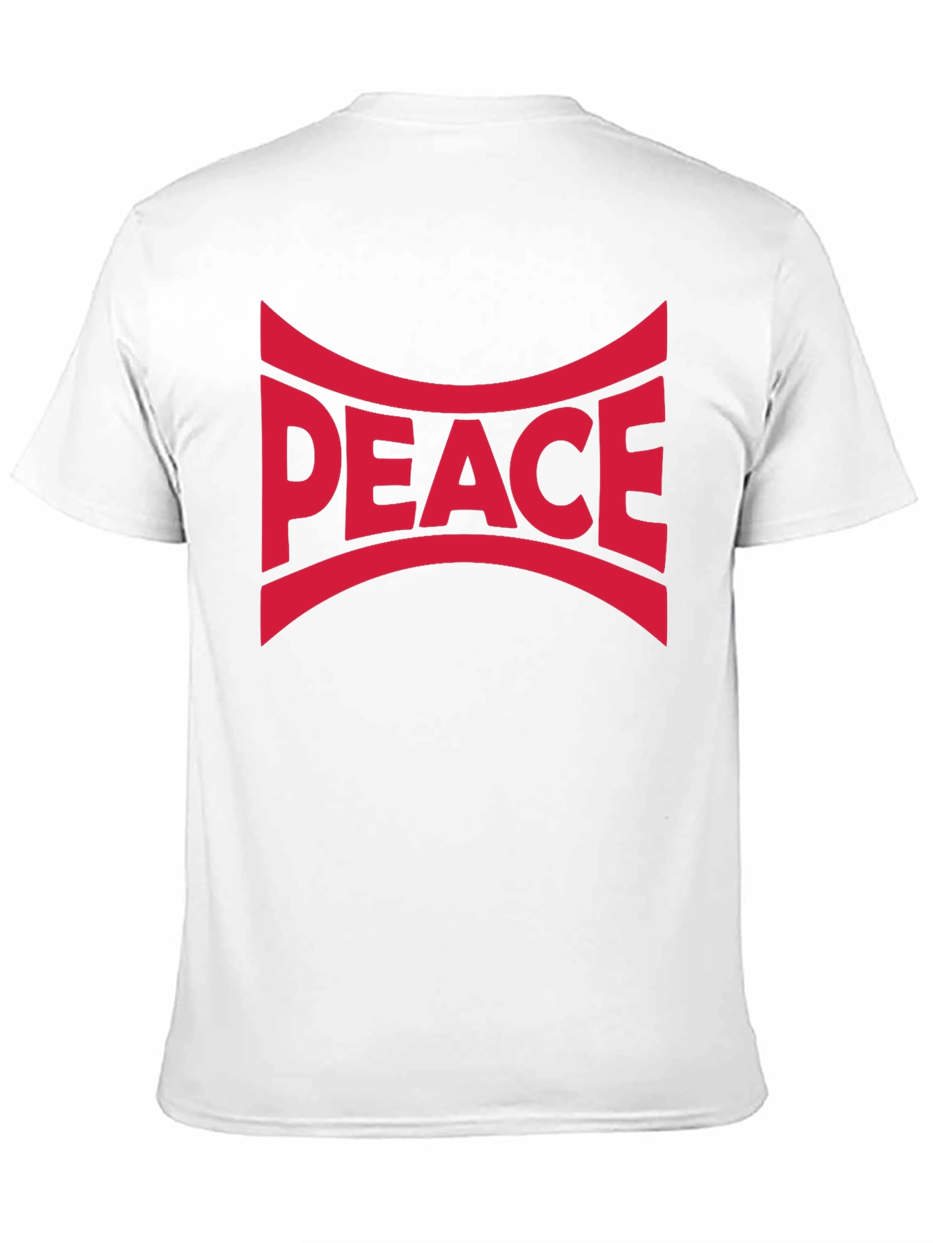 Peace Graphic T-Shirt - Black - Bold Red Design