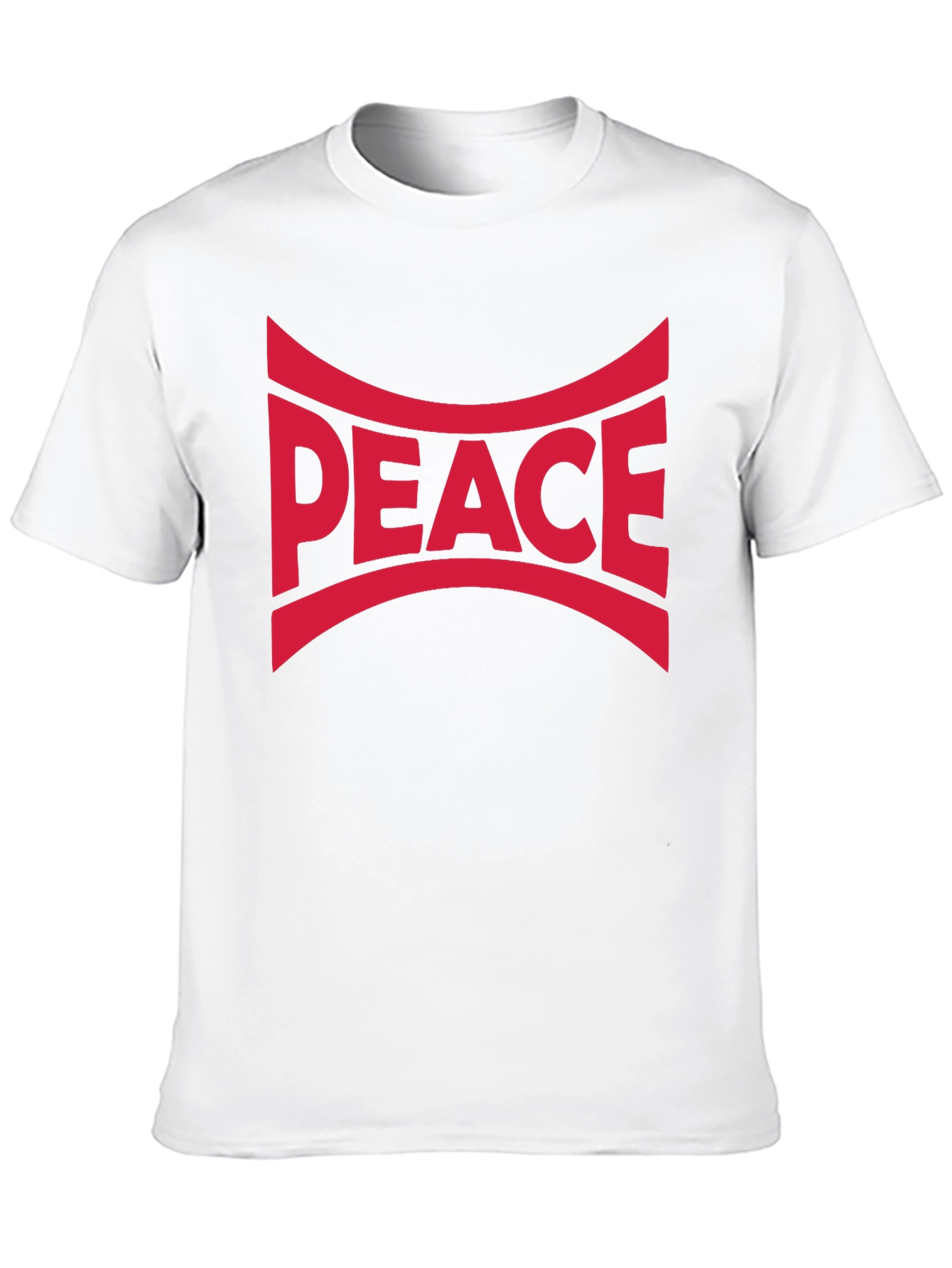 Peace Graphic T-Shirt - Black - Bold Red Design