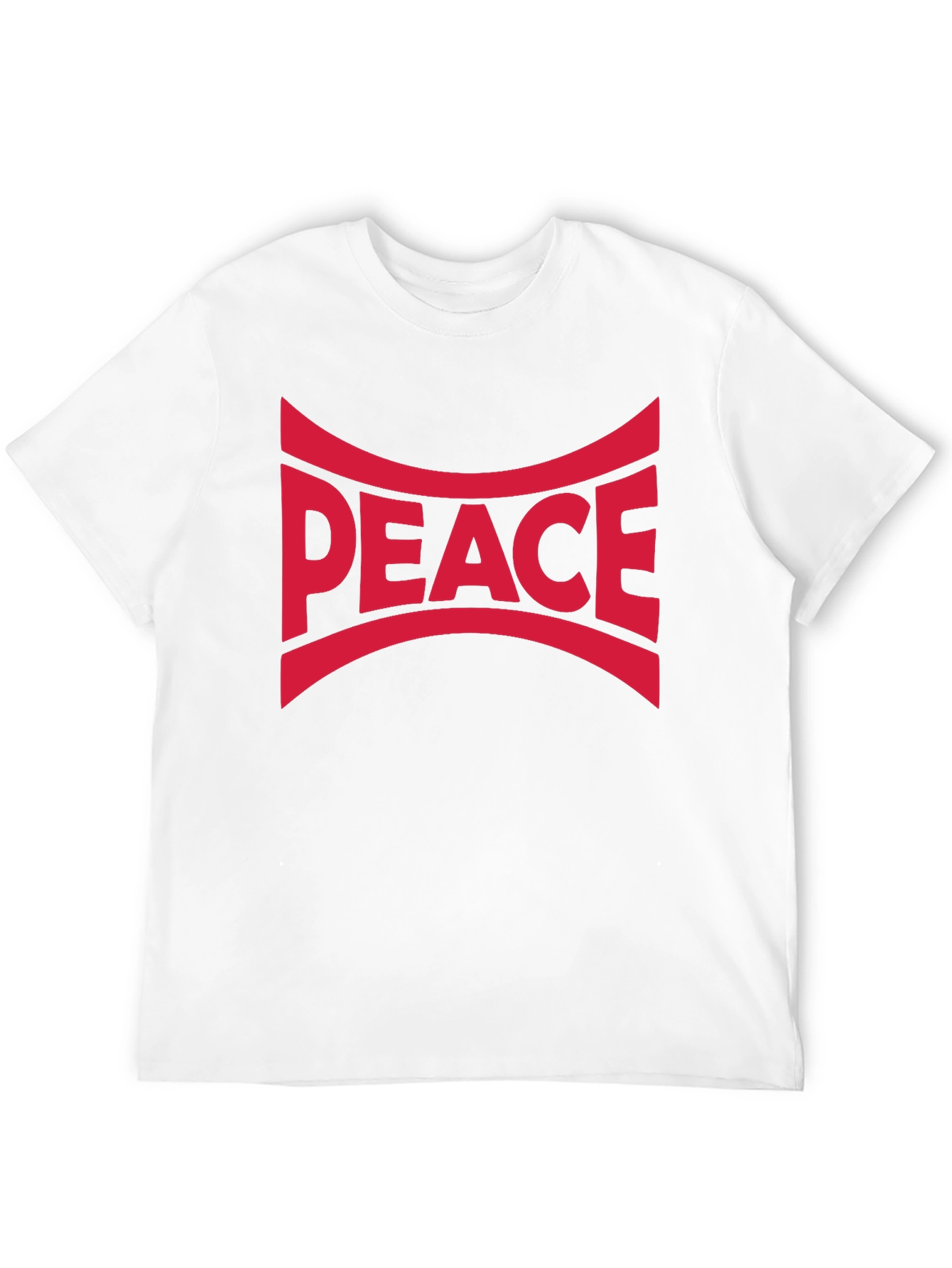 Peace Graphic T-Shirt - Black - Bold Red Design