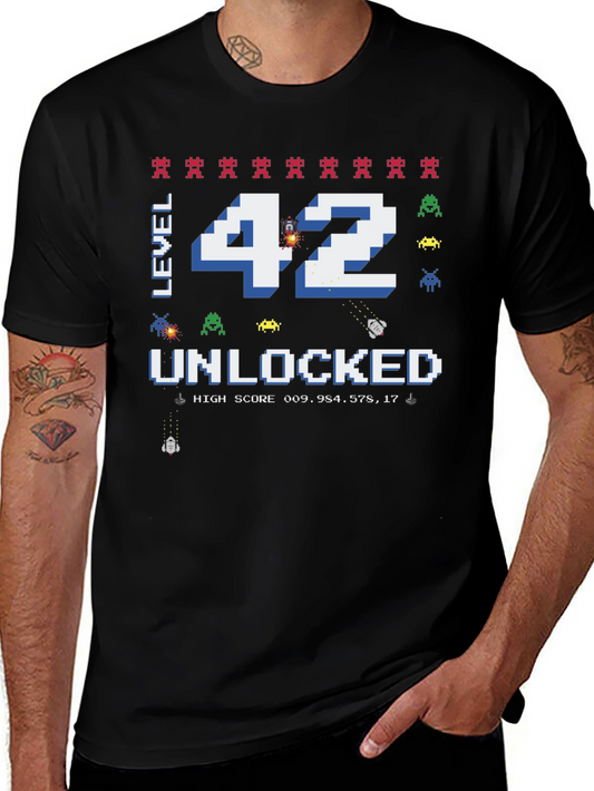 Level 42 Unlocked T-Shirt - Gamer Birthday Tee
