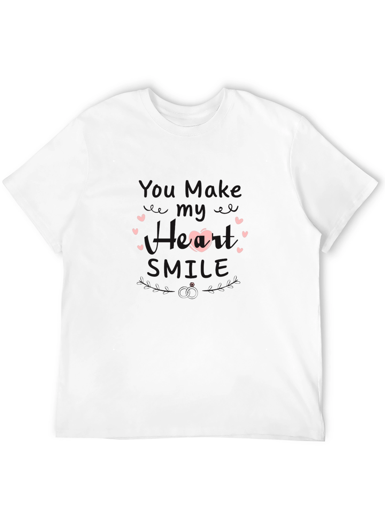 Love Makes Me Smile Graphic Tee - Black