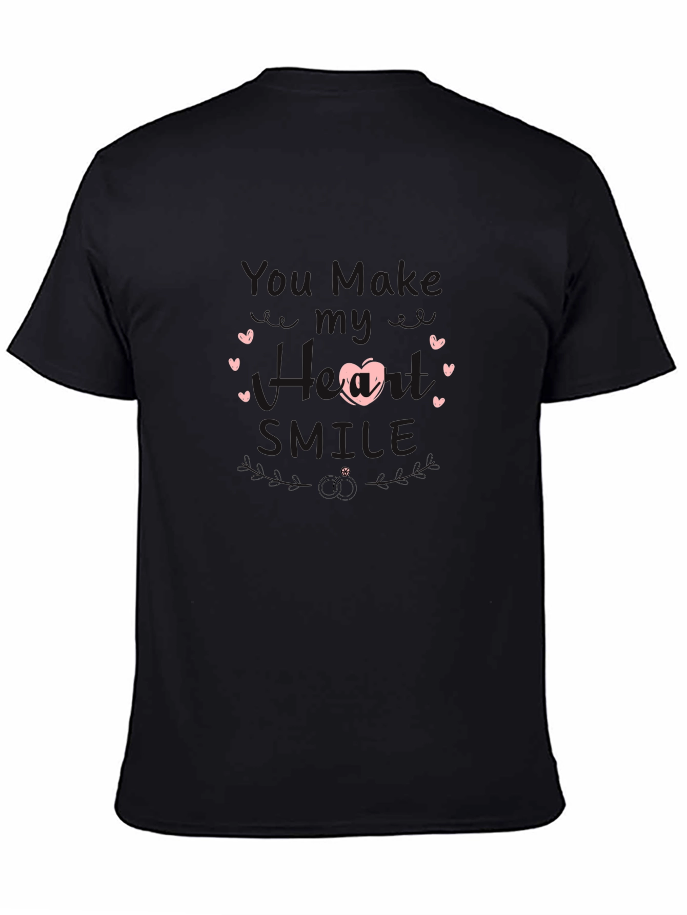 Love Makes Me Smile Graphic Tee - Black
