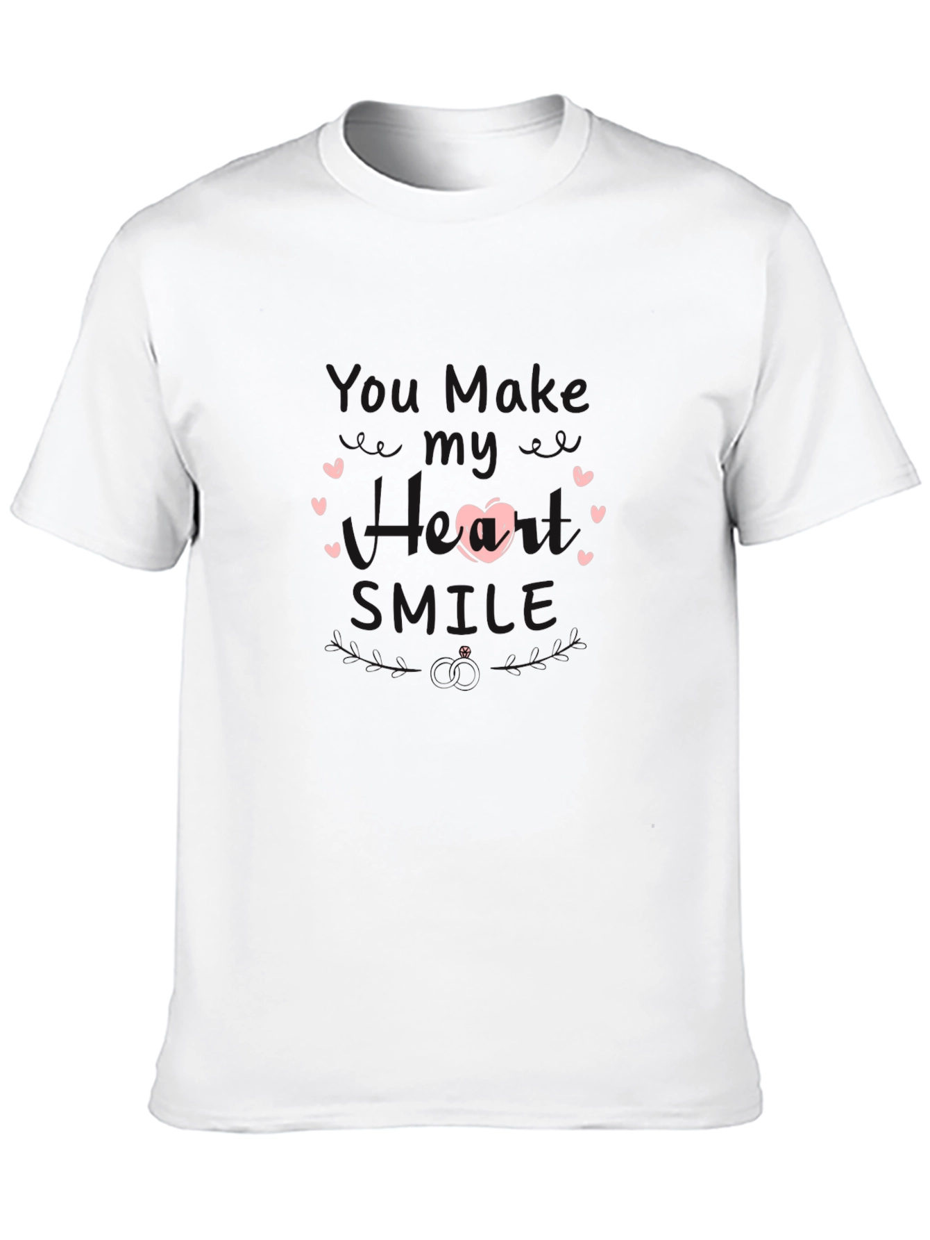 Love Makes Me Smile Graphic Tee - Black