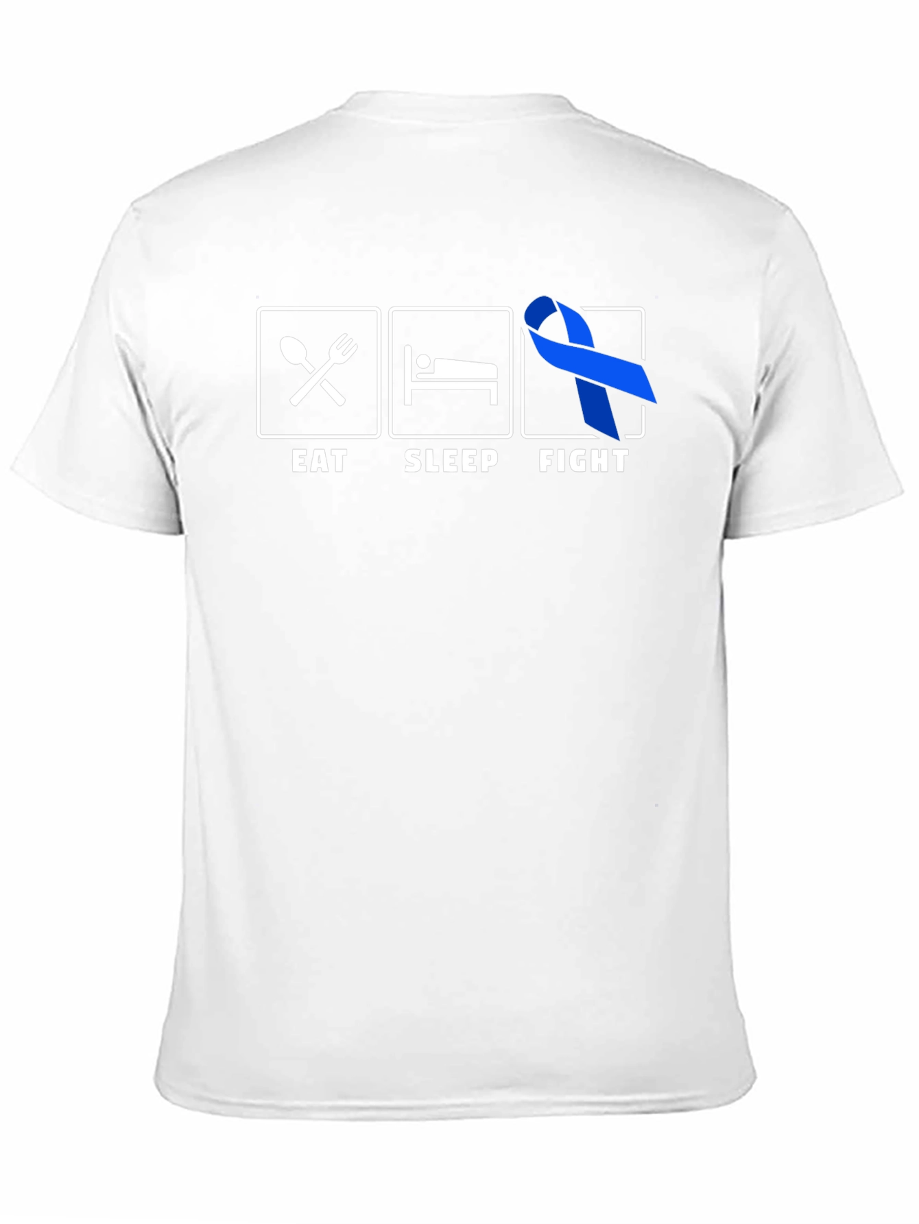Eat Sleep Fight T-Shirt - Colon Cancer Awareness Tee