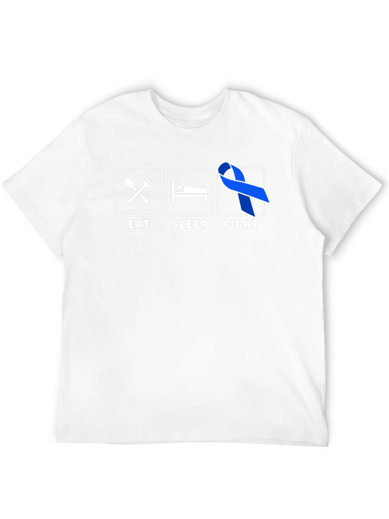 Eat Sleep Fight T-Shirt - Colon Cancer Awareness Tee