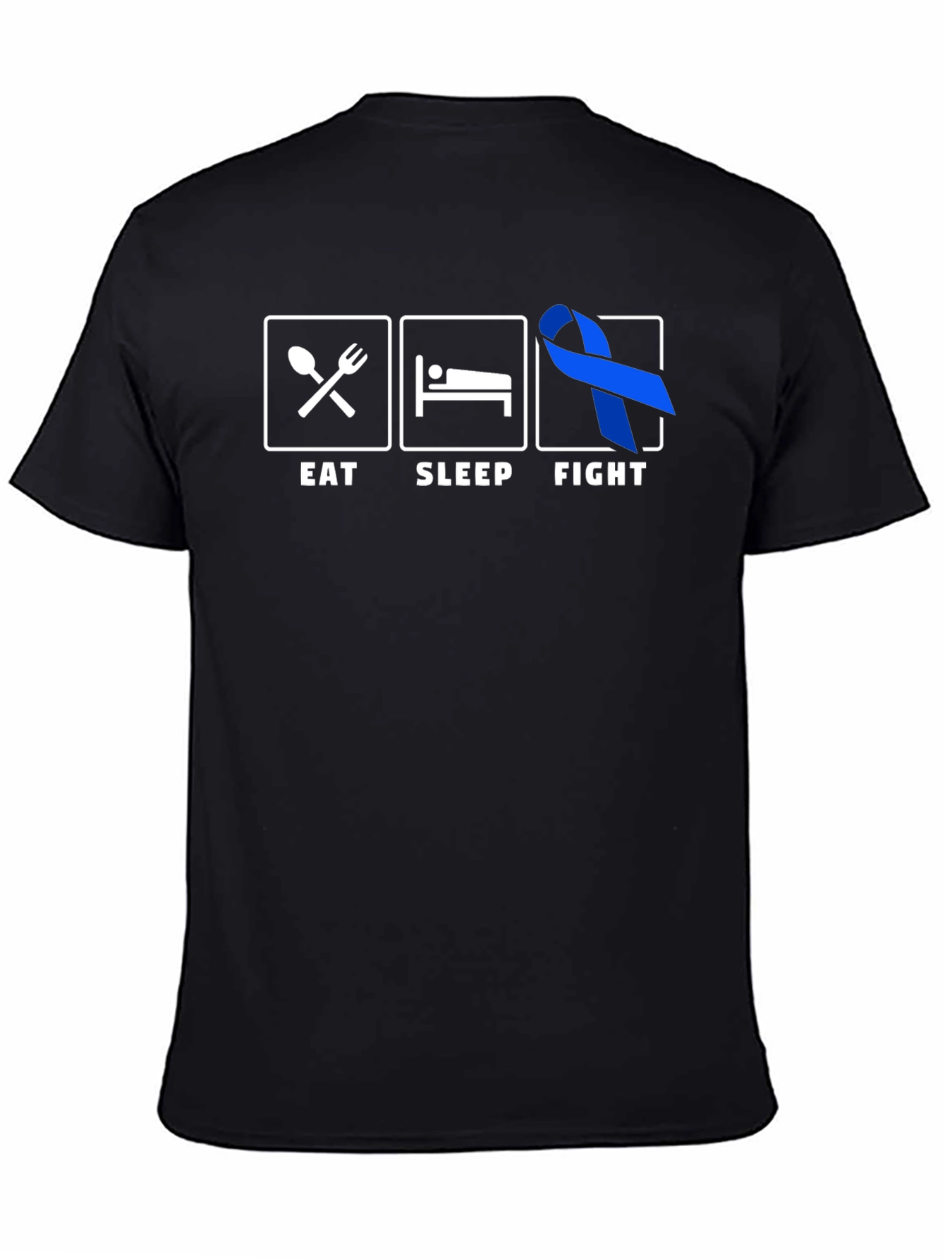 Eat Sleep Fight T-Shirt - Colon Cancer Awareness Tee