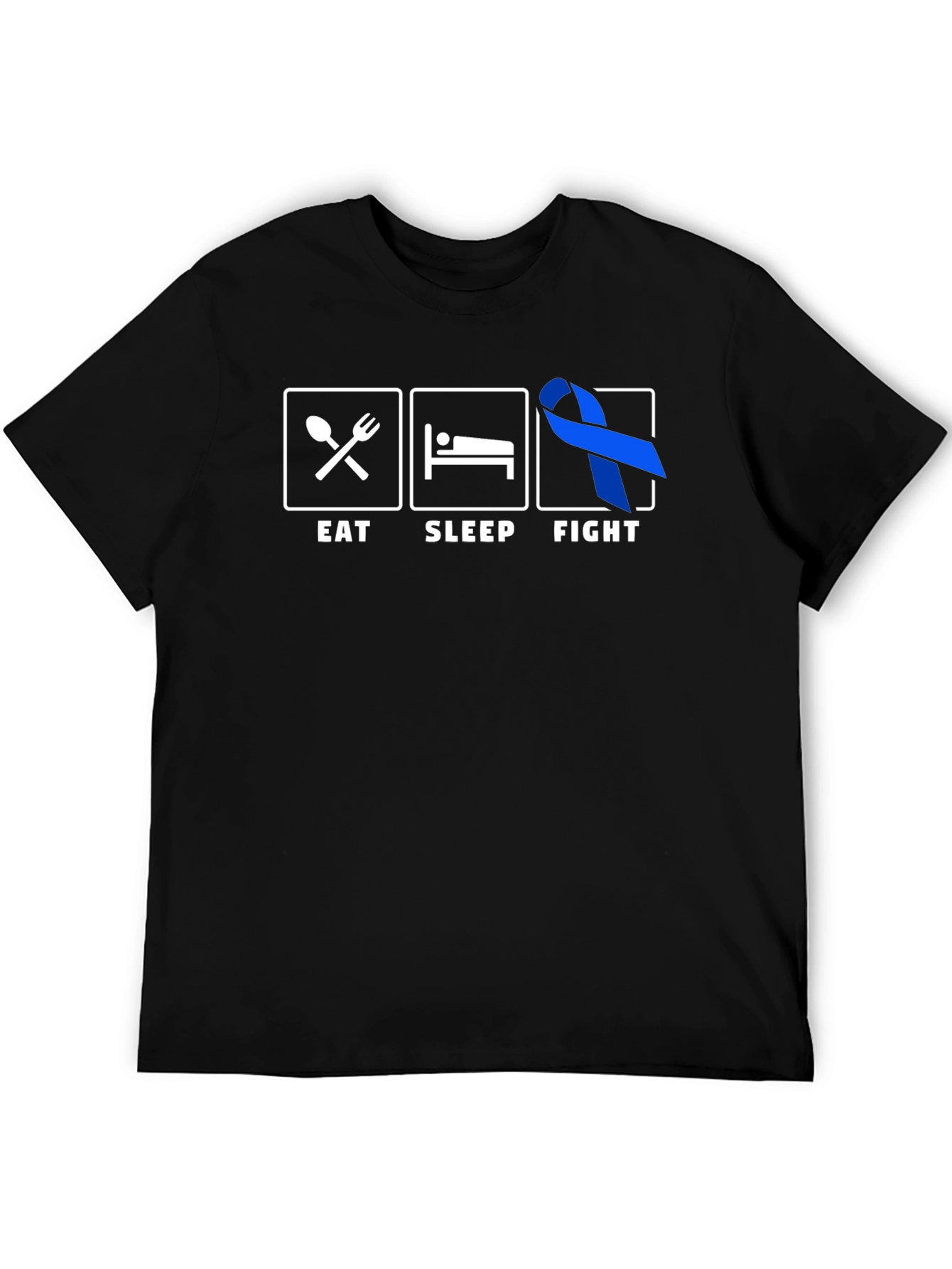 Eat Sleep Fight T-Shirt - Colon Cancer Awareness Tee