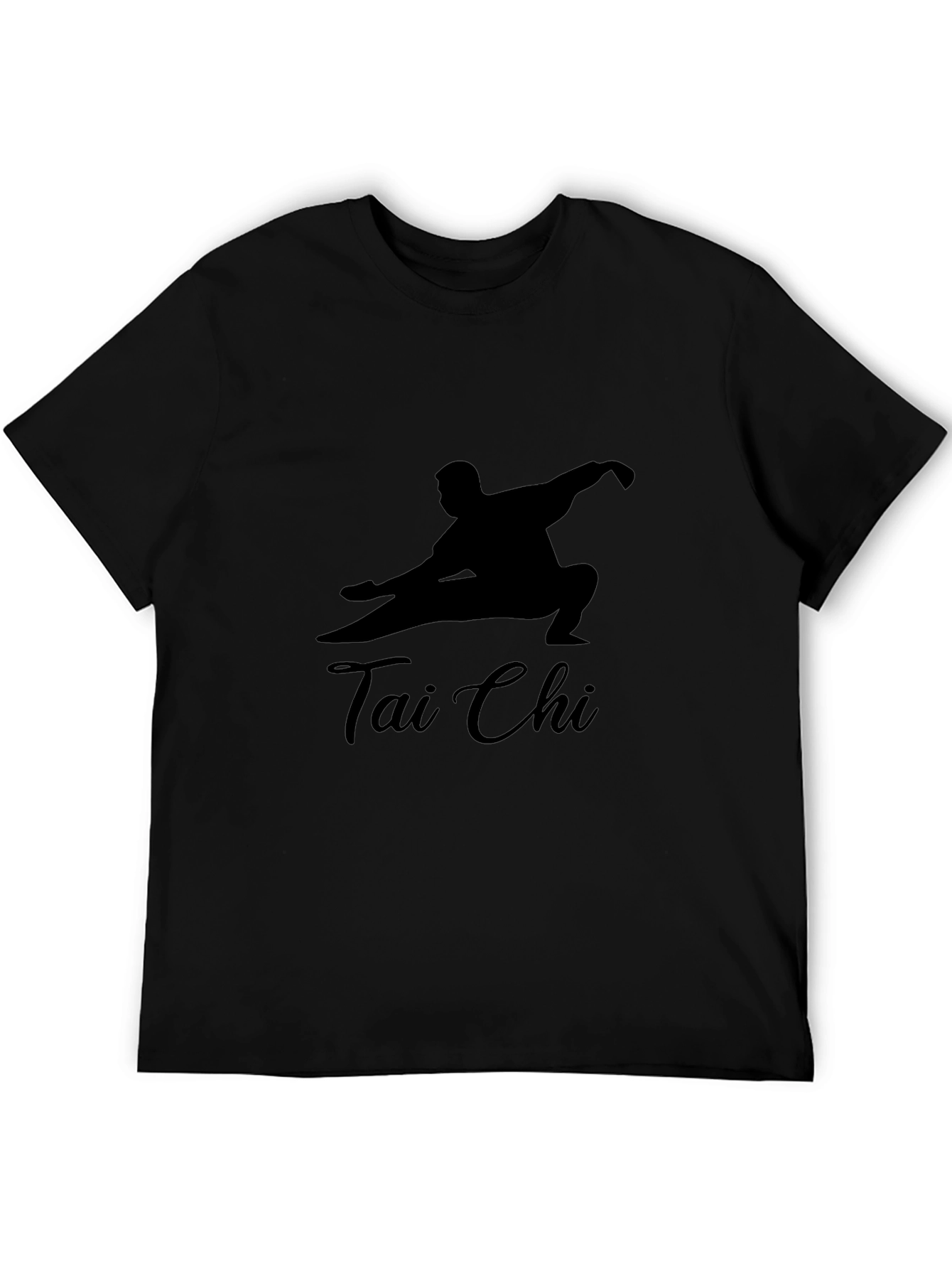 Tai Chi Silhouette Graphic Black T-Shirt
