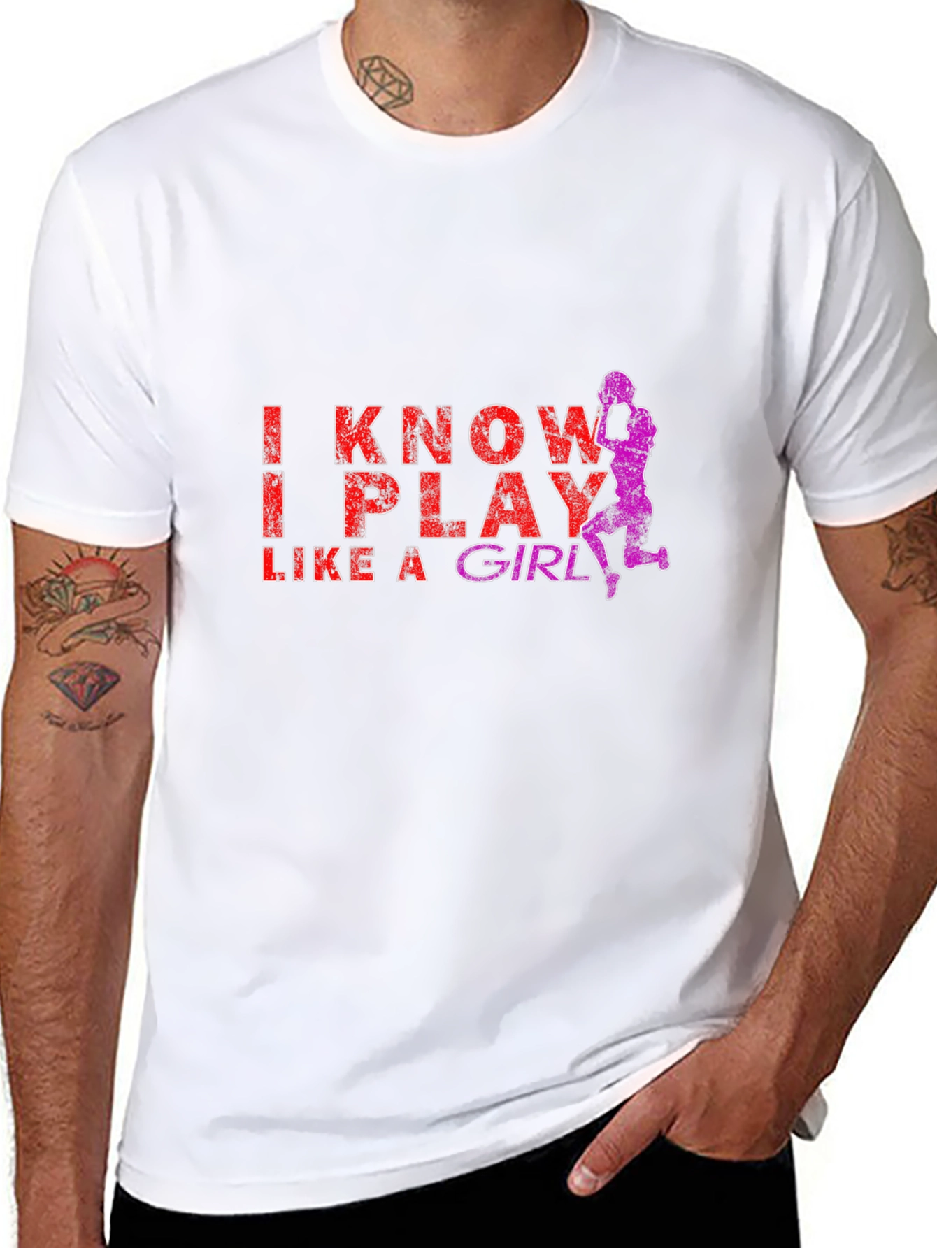 I Know I Play Like A Girl Black T-Shirt