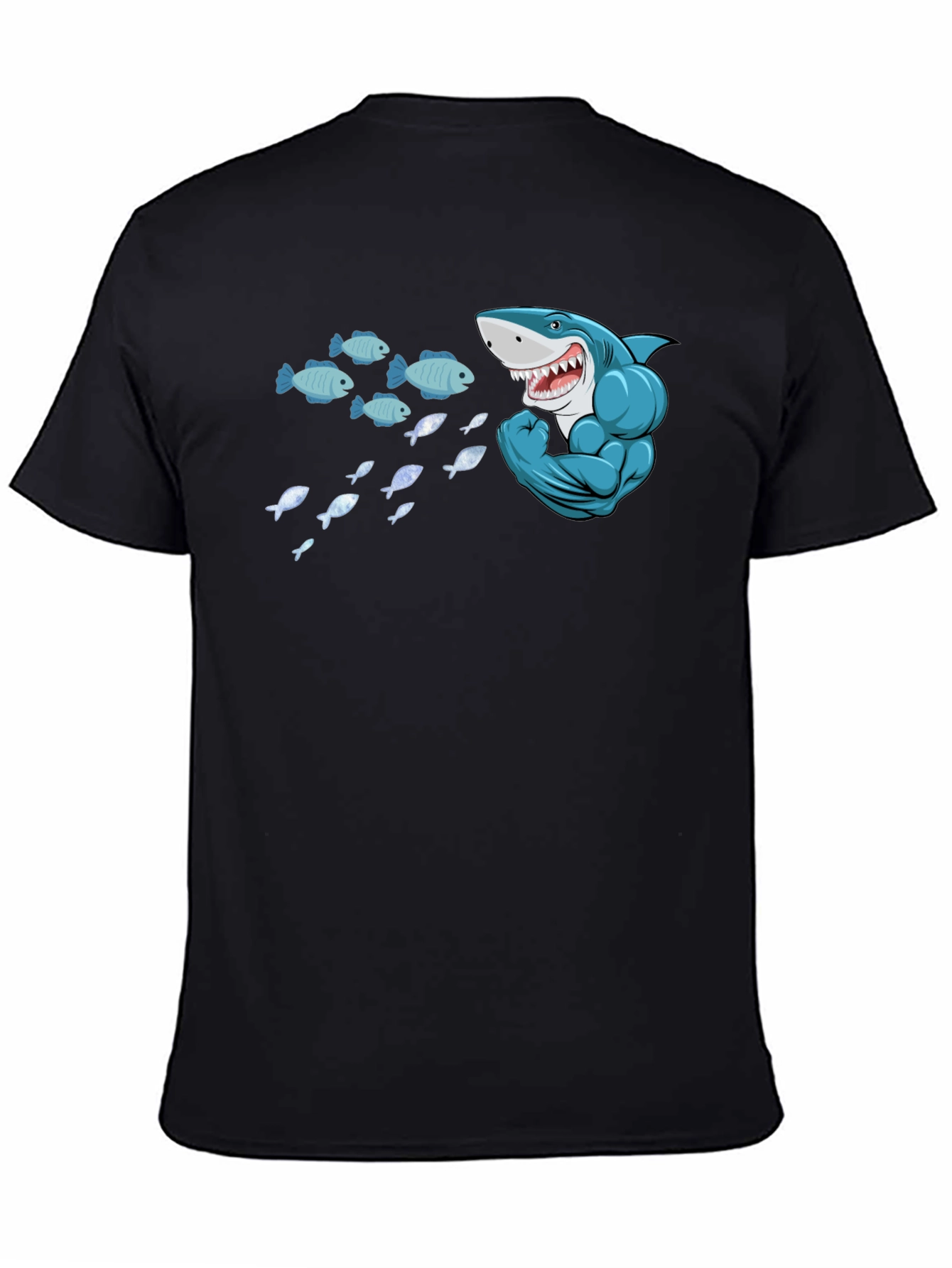 Funny Shark T-Shirt - Hungry Bodybuilder Design