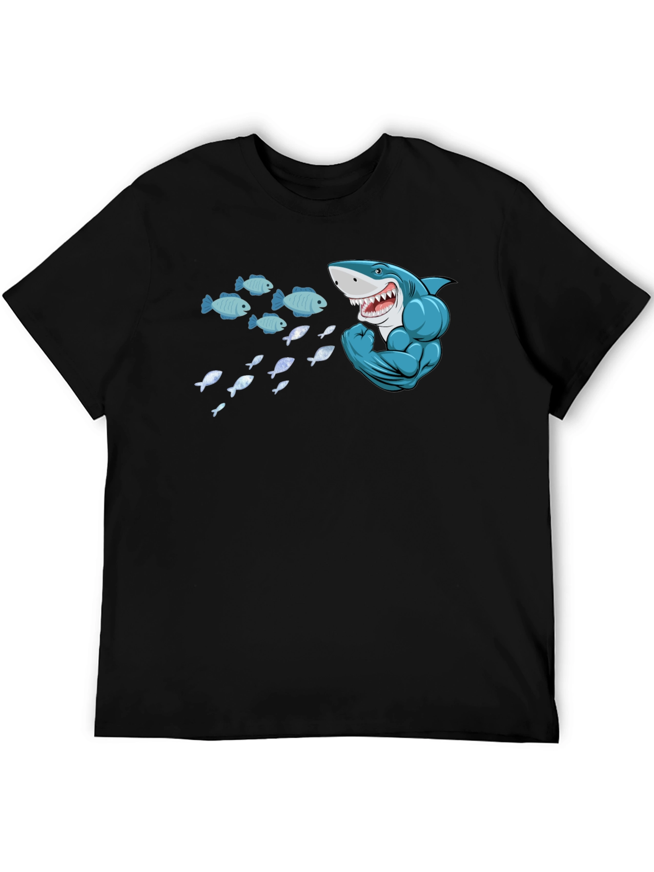 Funny Shark T-Shirt - Hungry Bodybuilder Design