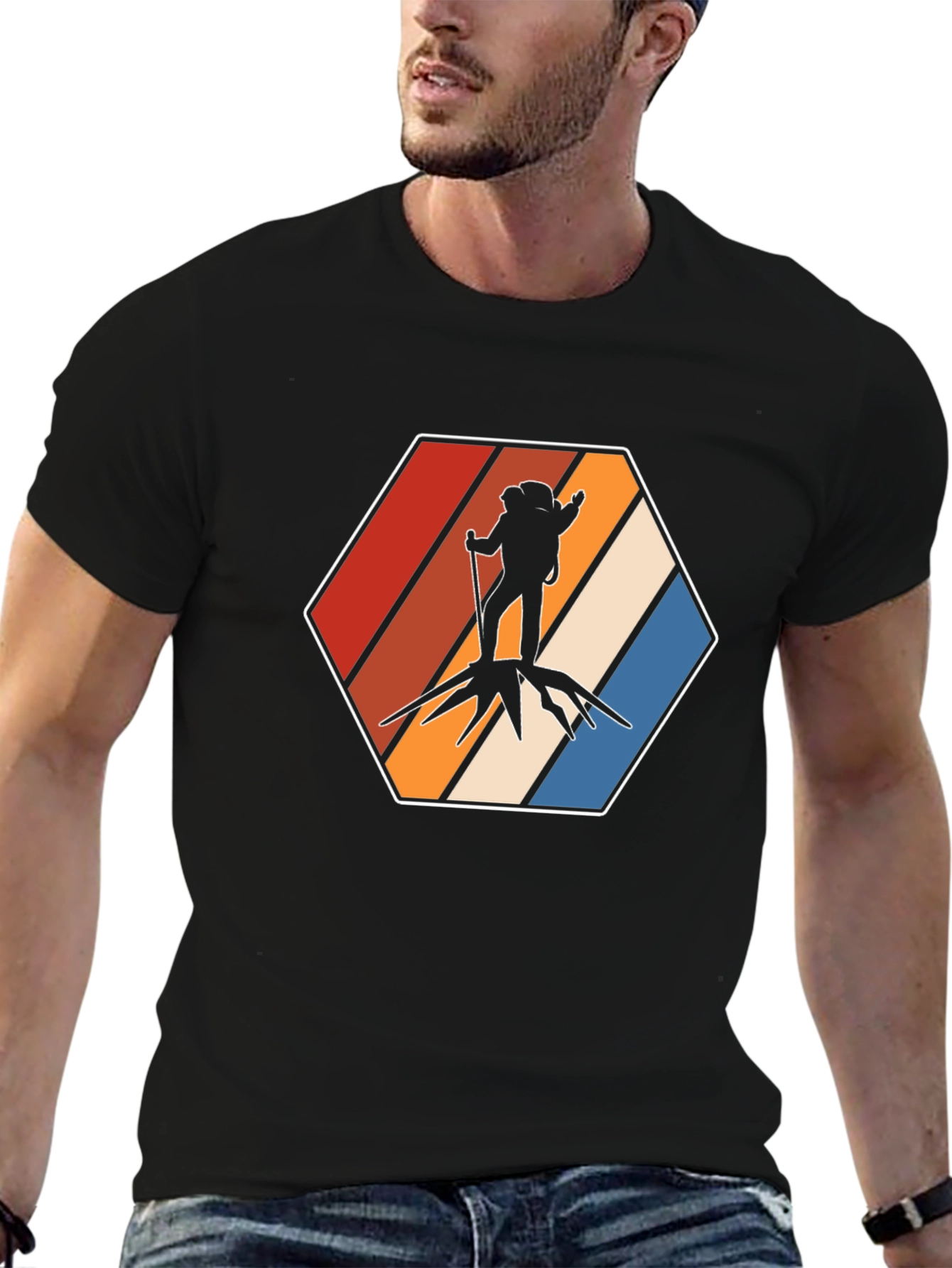 Retro Hiker Graphic Tee - Adventure Ready