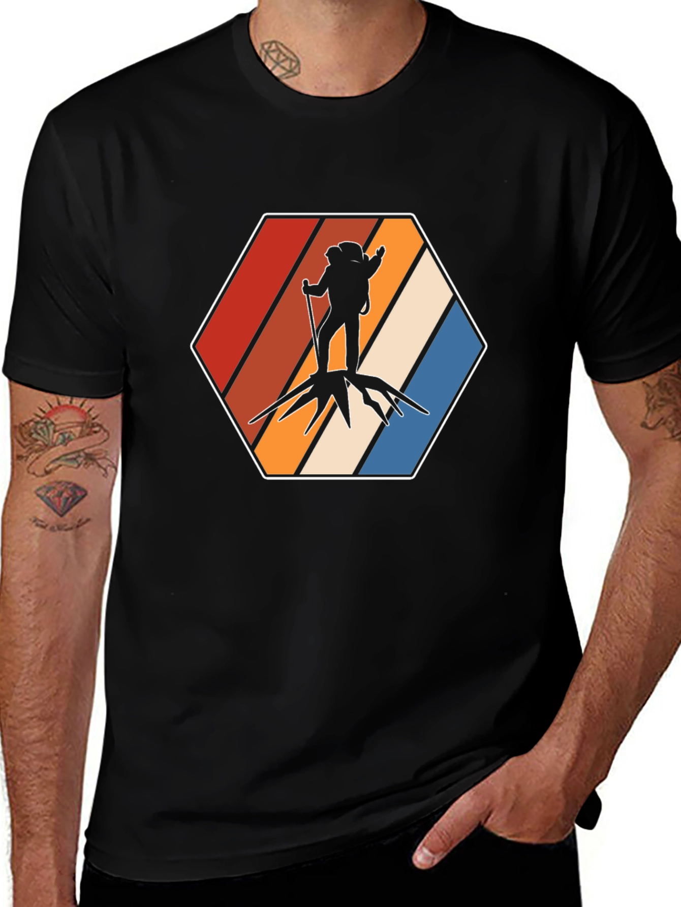 Retro Hiker Graphic Tee - Adventure Ready