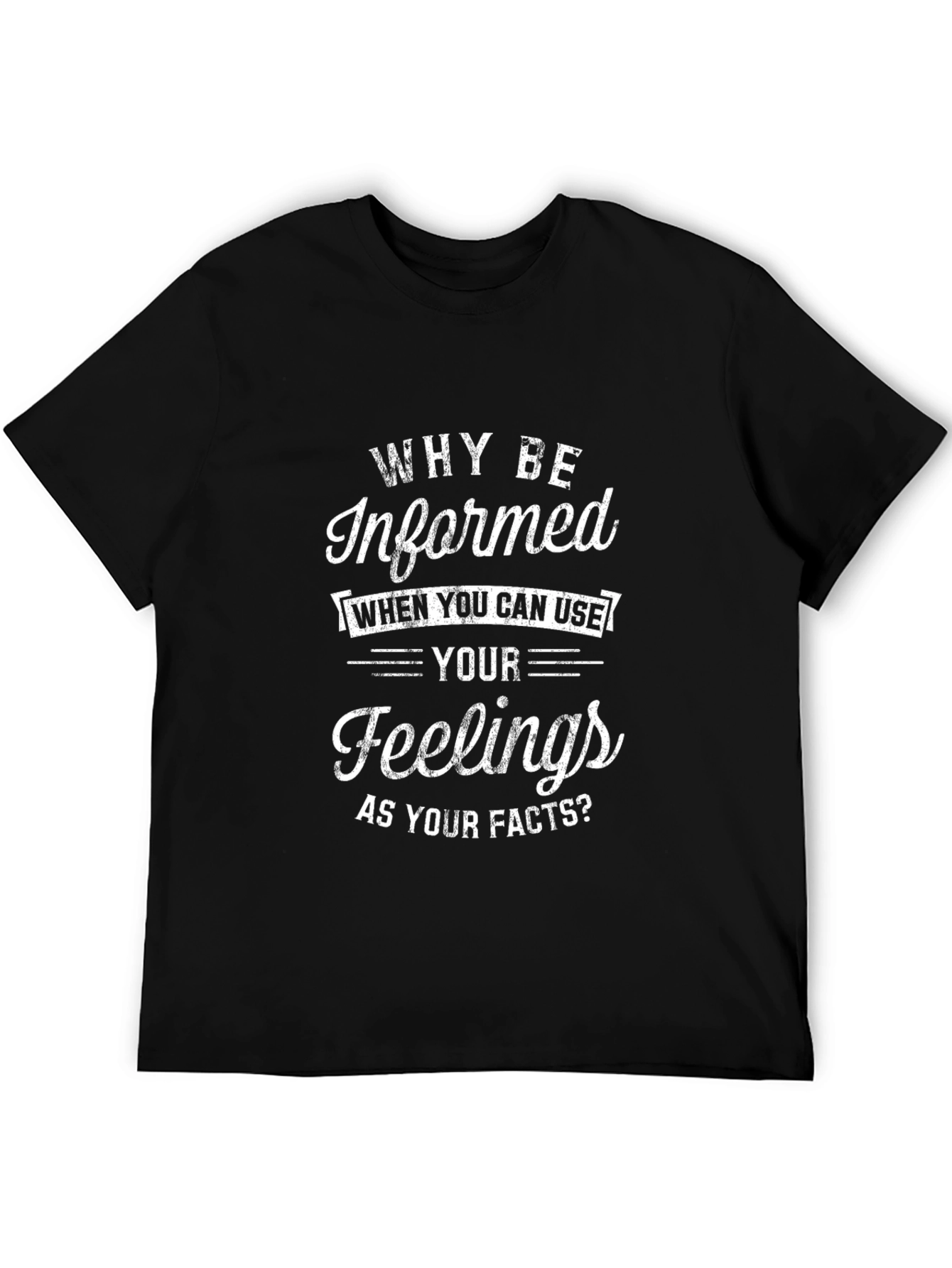 Funny Feelings as Facts Graphic Tee - Black