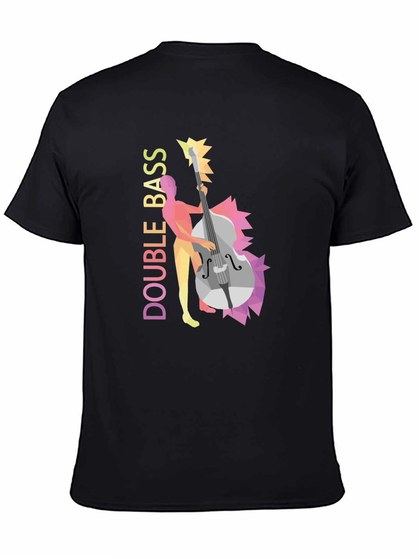 Double Bass Player Graphic Tee - Black T-Shirt
