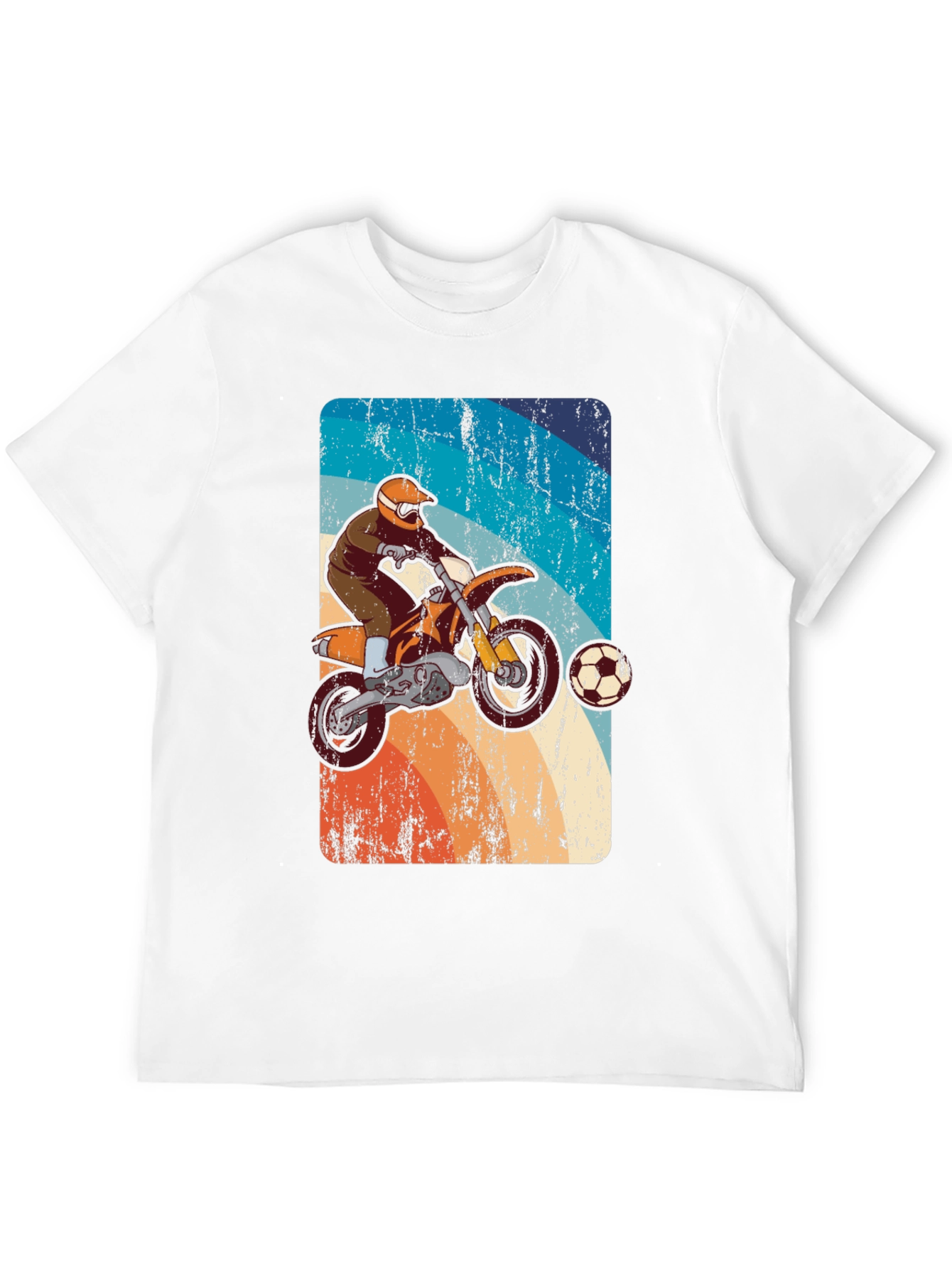 Motocross Soccer T-Shirt - Retro Style Tee