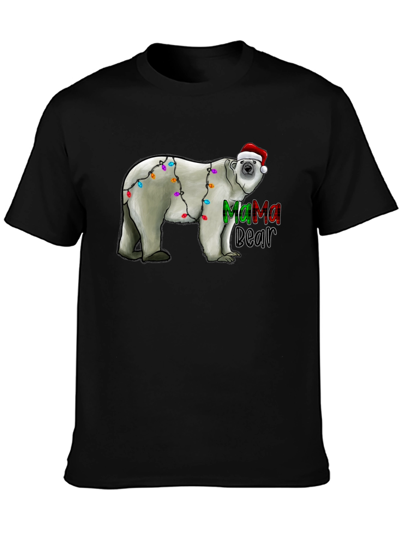 Mama Bear Christmas Lights T-Shirt
