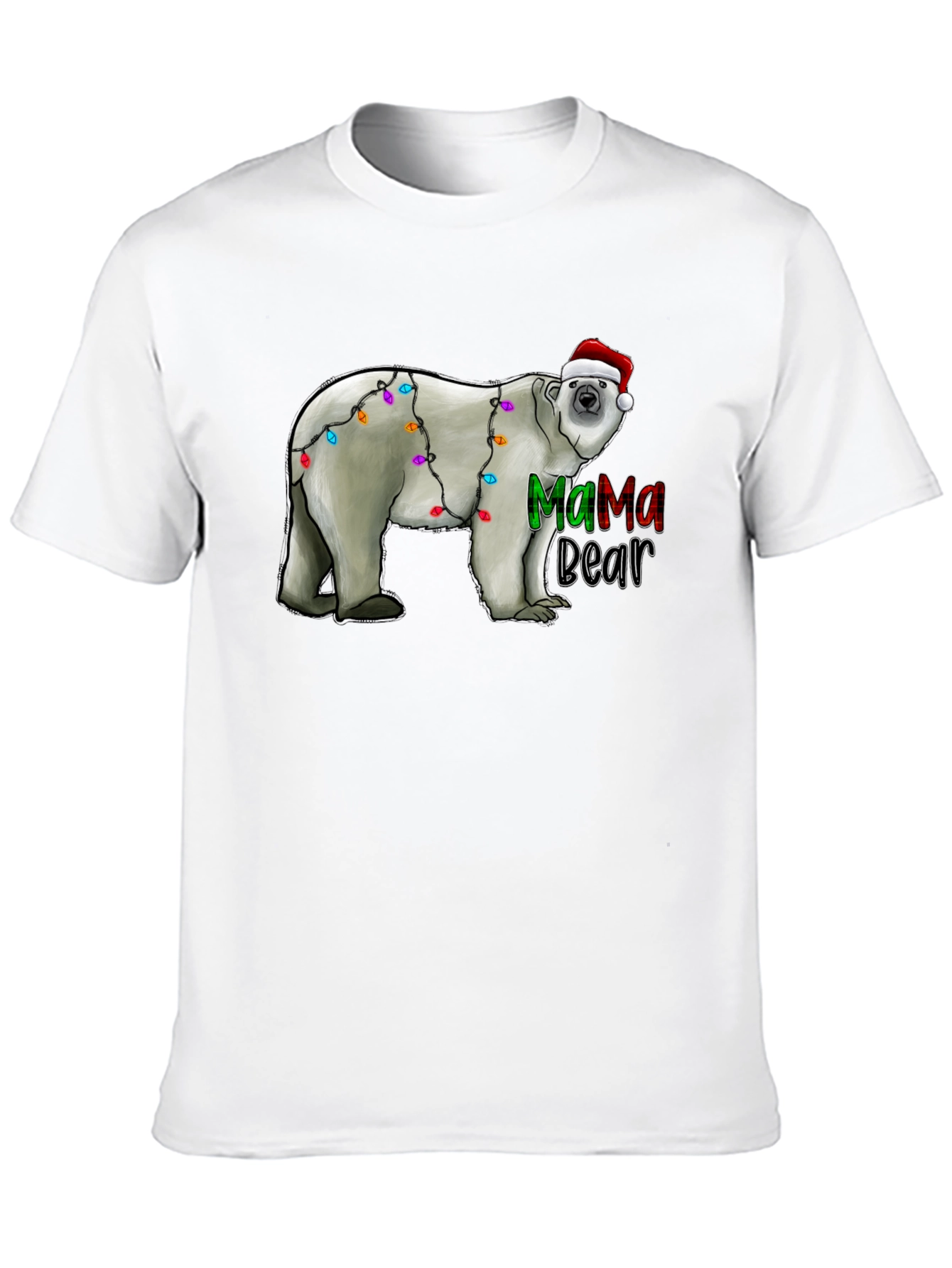 Mama Bear Christmas Lights T-Shirt